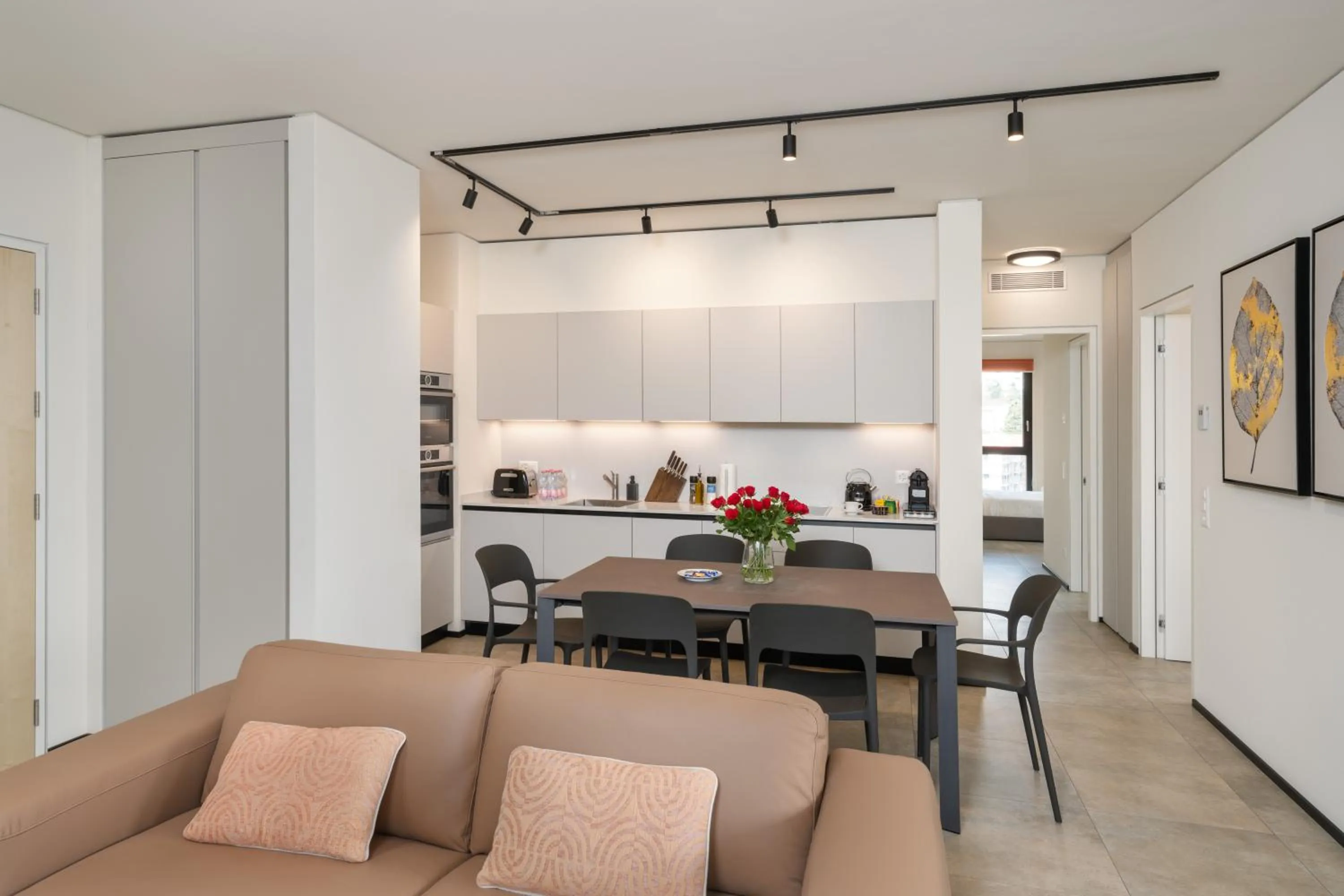 Kitchen or kitchenette in Swiss Hotel Apartments - Lugano