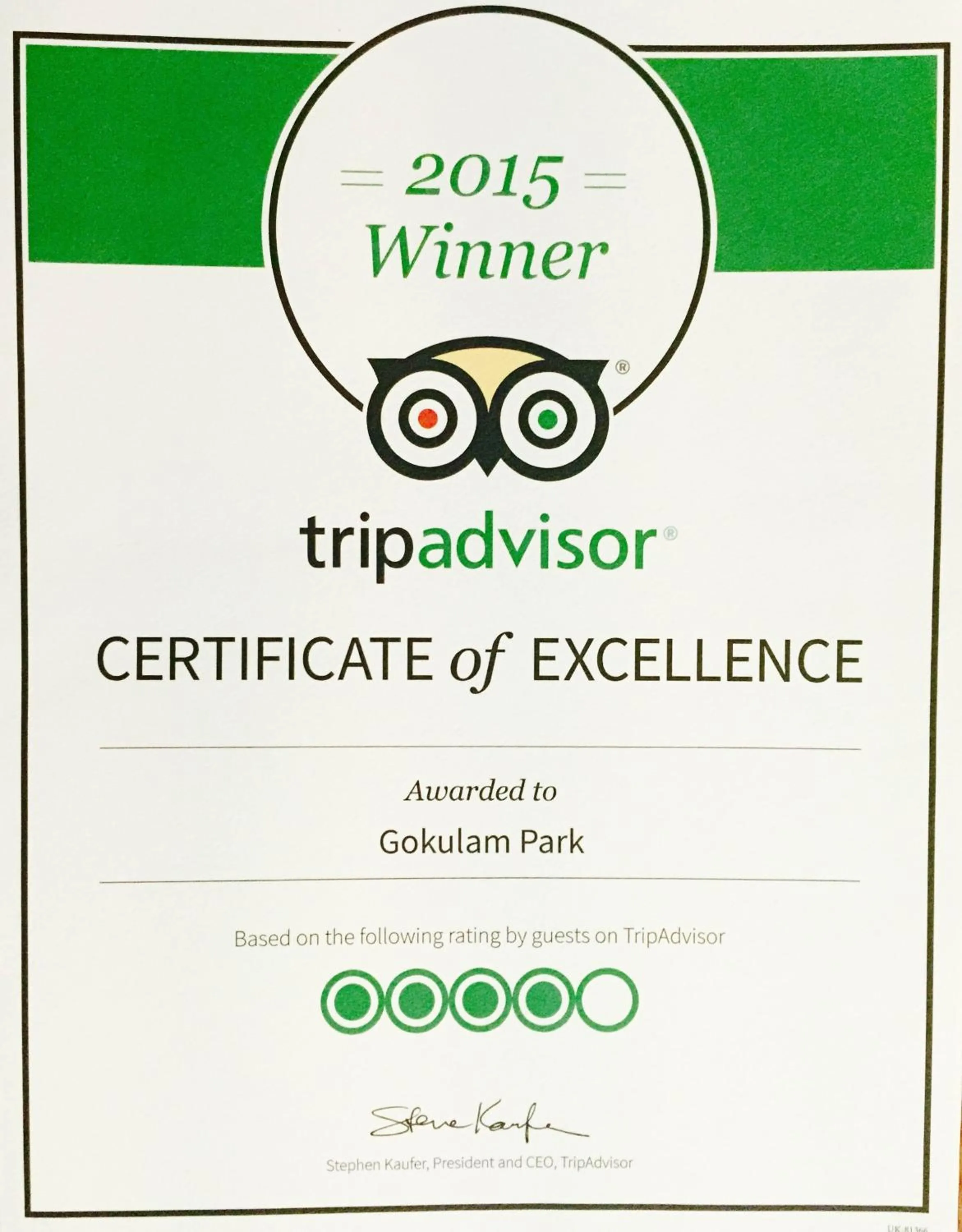 Logo/Certificate/Sign in Gokulam Park Hotel & Convention Centre