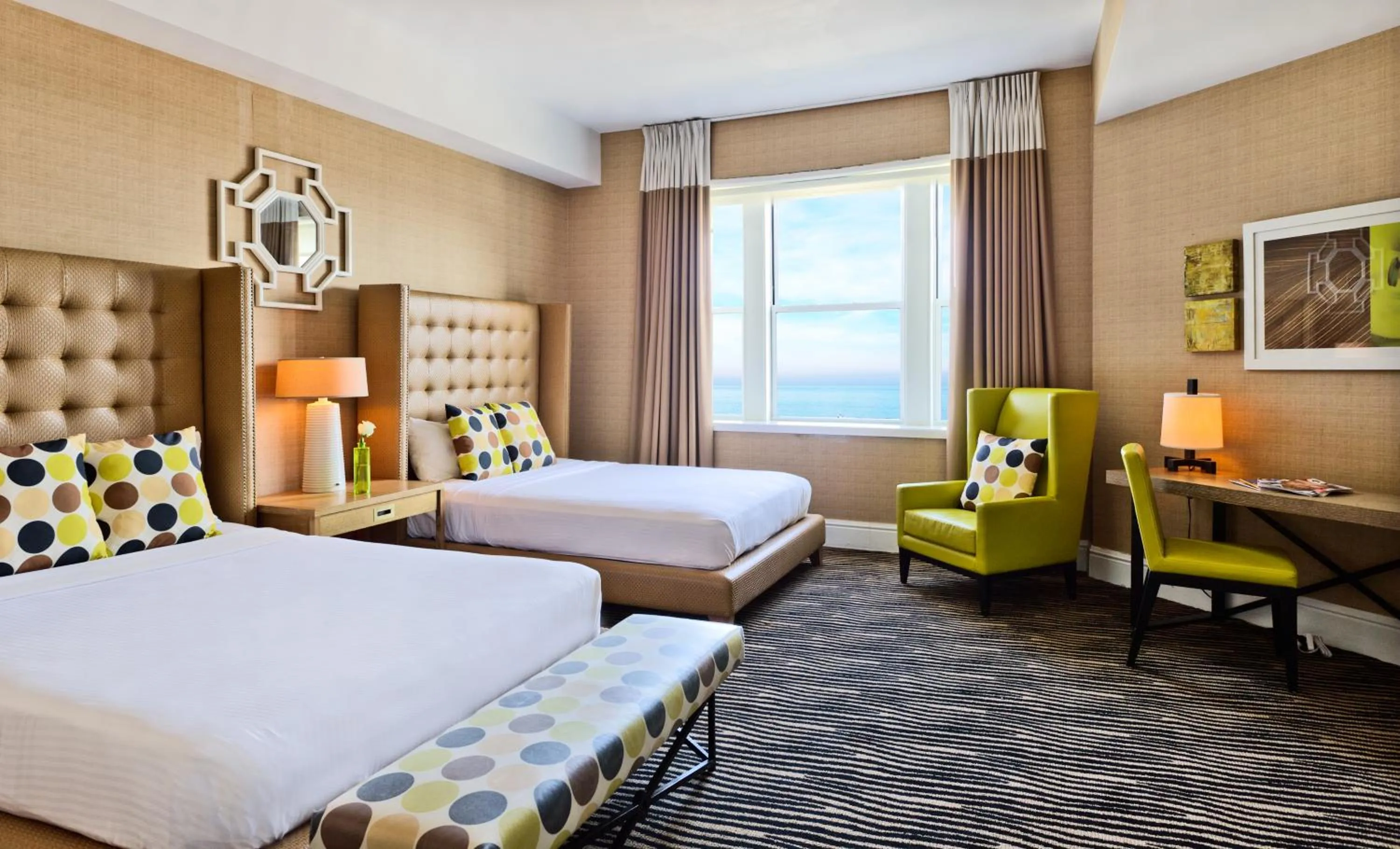 Bed in Berkeley Oceanfront Hotel