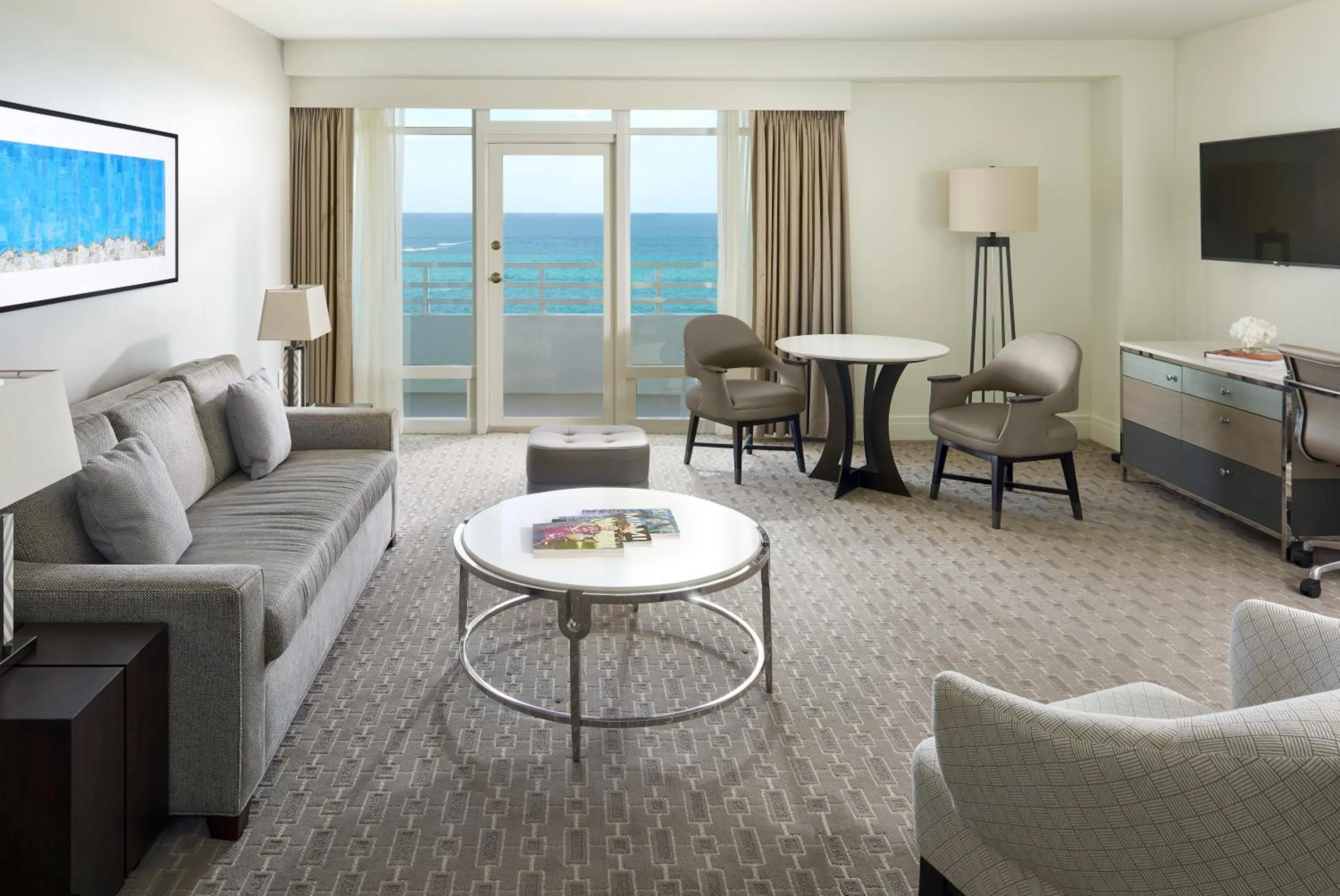 Living room in Fontainebleau Miami Beach