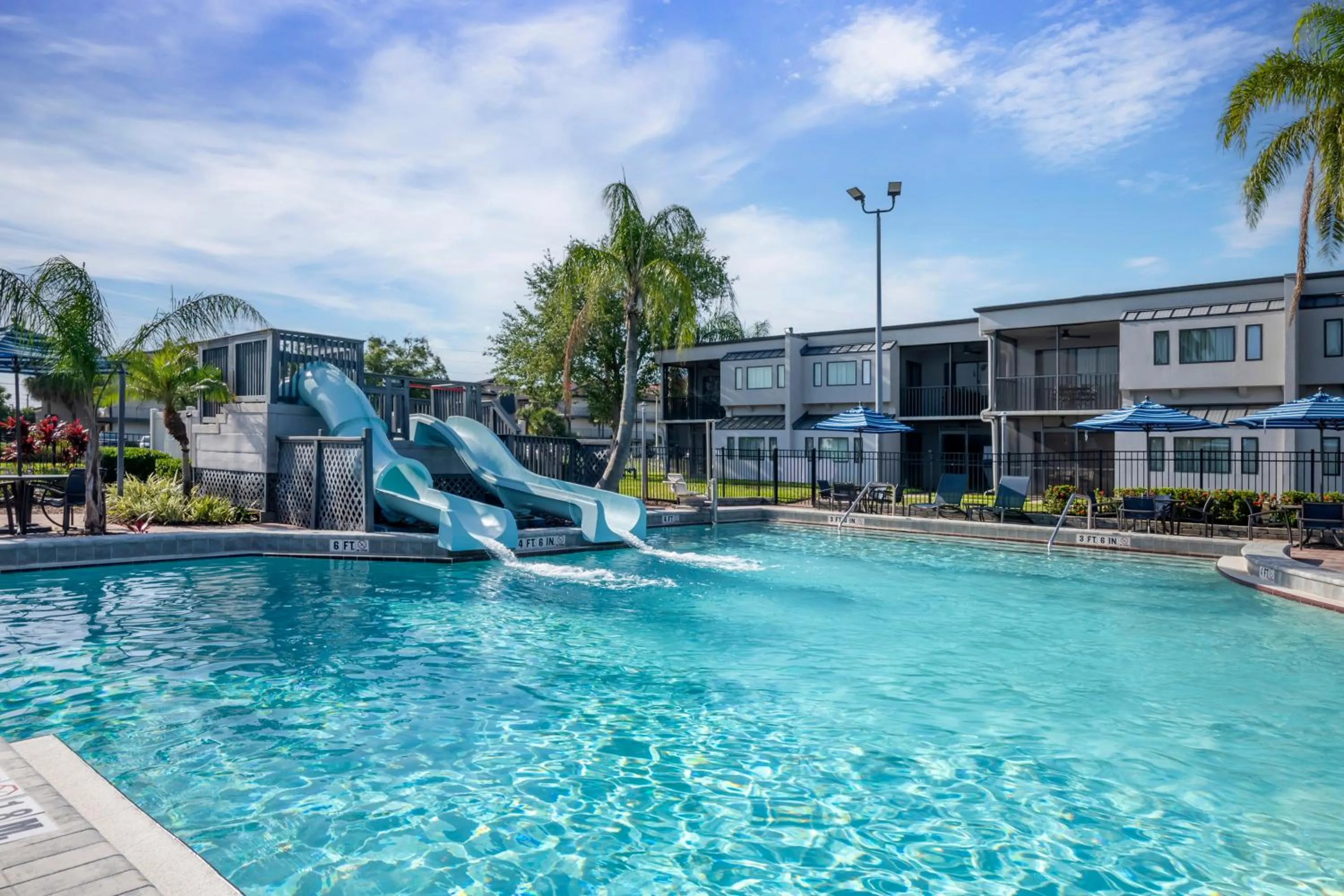 Pool view in Orbit One Vacation Villas