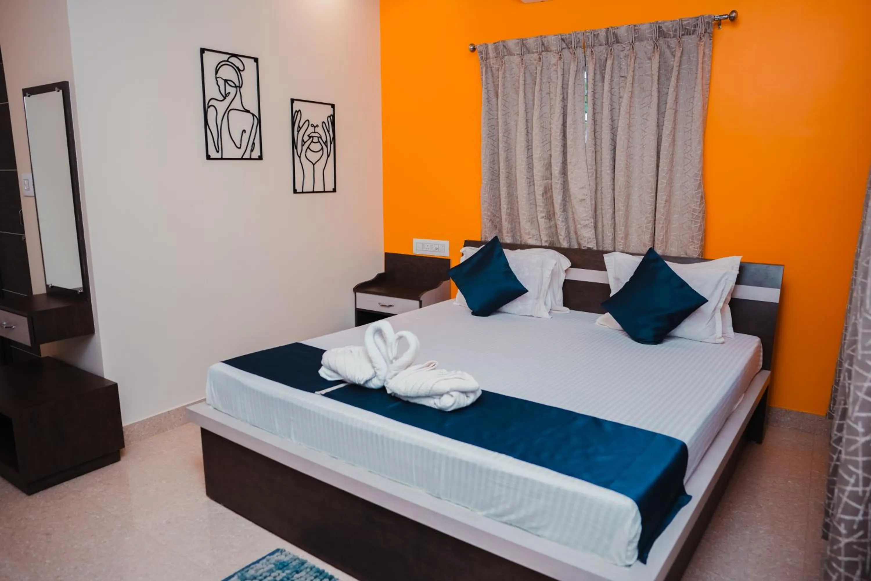 Photo of the whole room, Bed in Kristi Guest House, Shantiniketan