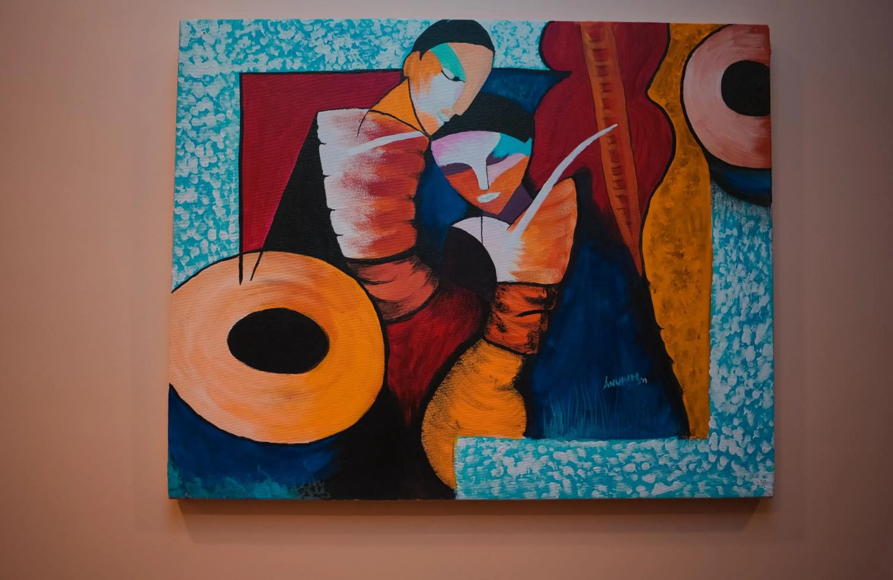 Decorative detail in Kristi Guest House, Shantiniketan