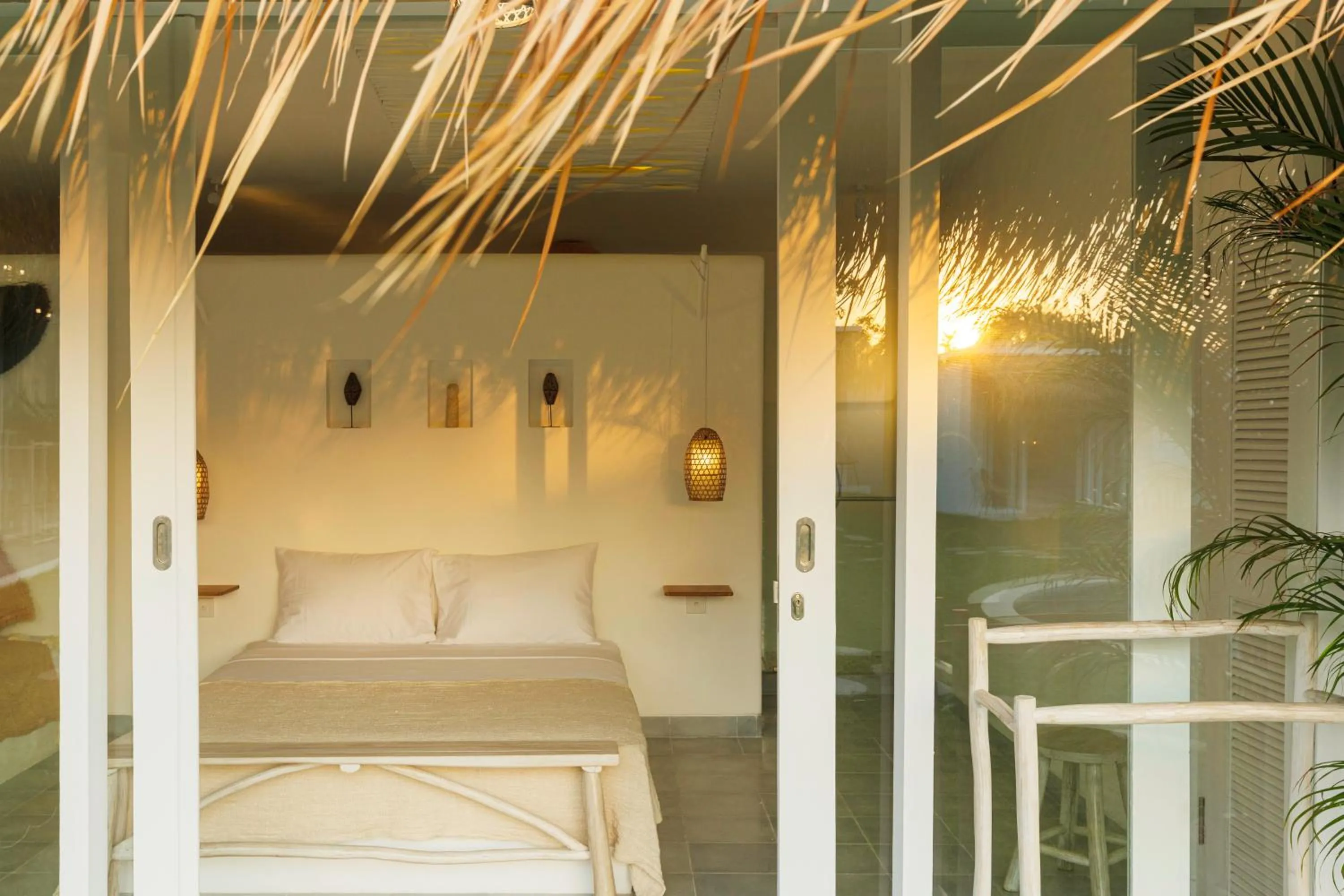 Bedroom, Bed in The Bingin Beach Villas' Bungalow Resort