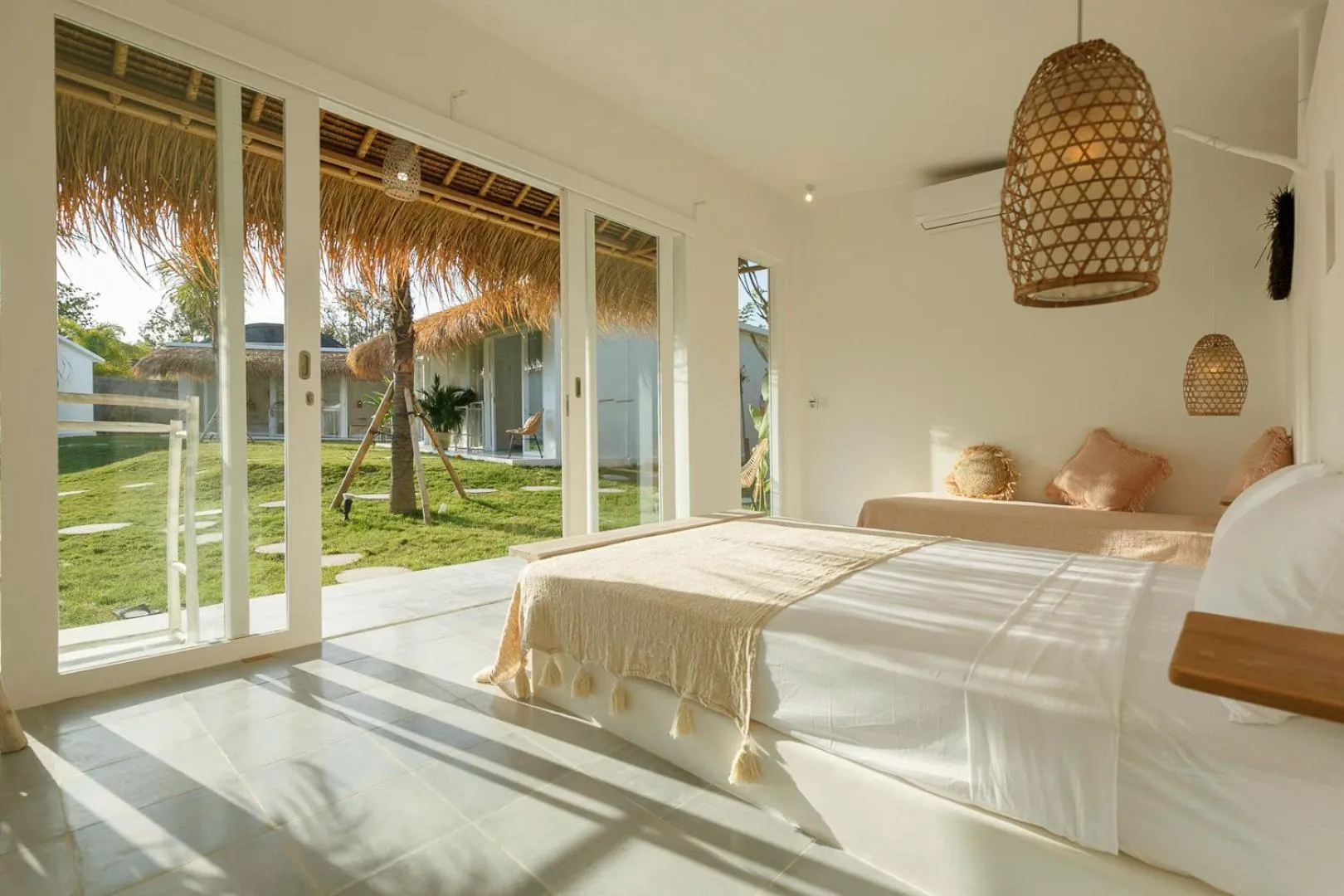 Bedroom, Bed in The Bingin Beach Villas' Bungalow Resort
