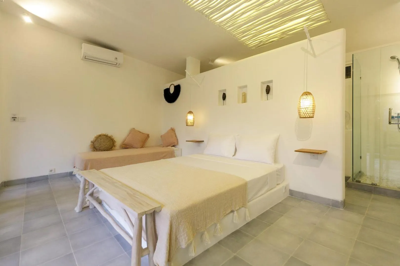 Bedroom, Bed in The Bingin Beach Villas' Bungalow Resort