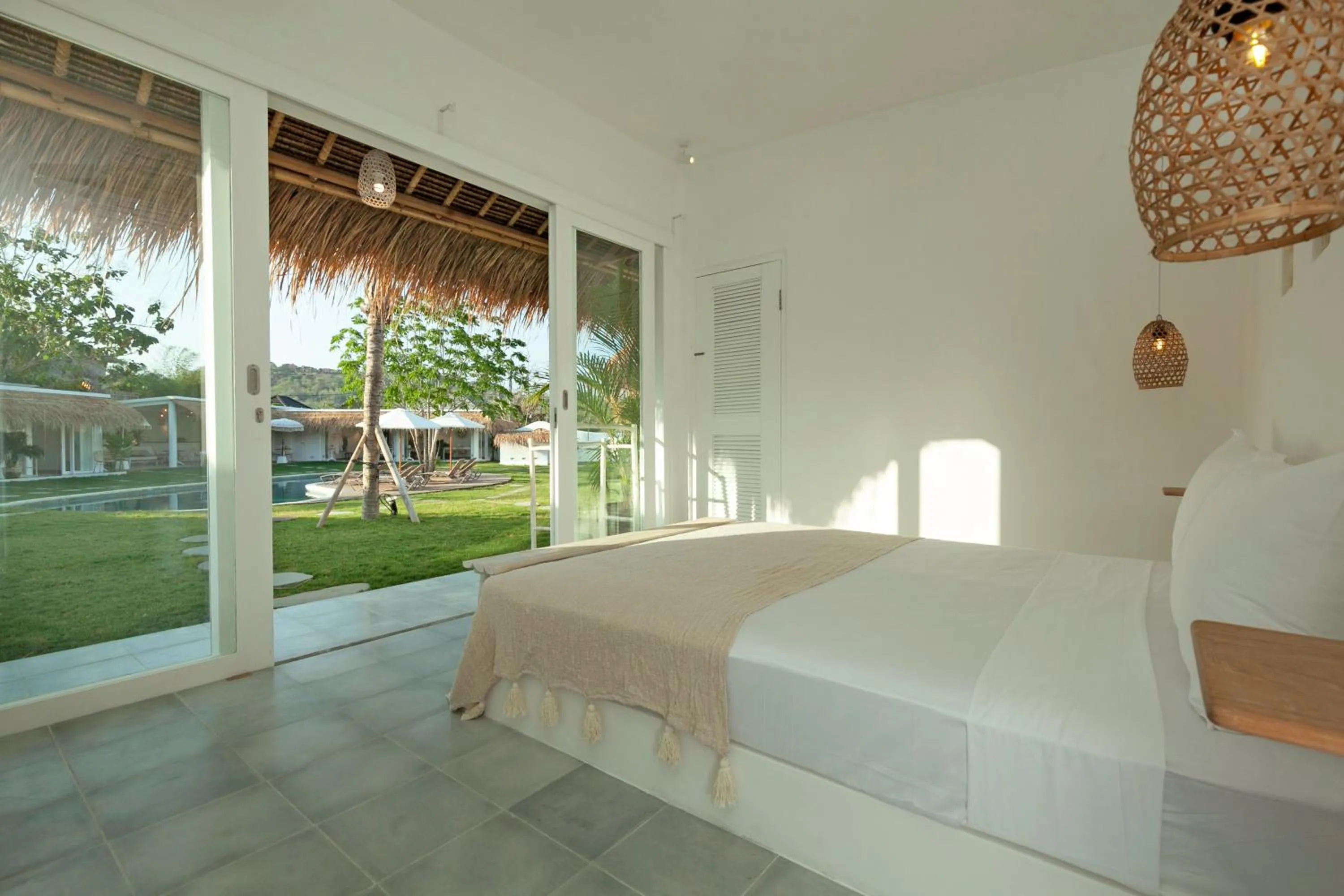 Bedroom, Bed in The Bingin Beach Villas' Bungalow Resort
