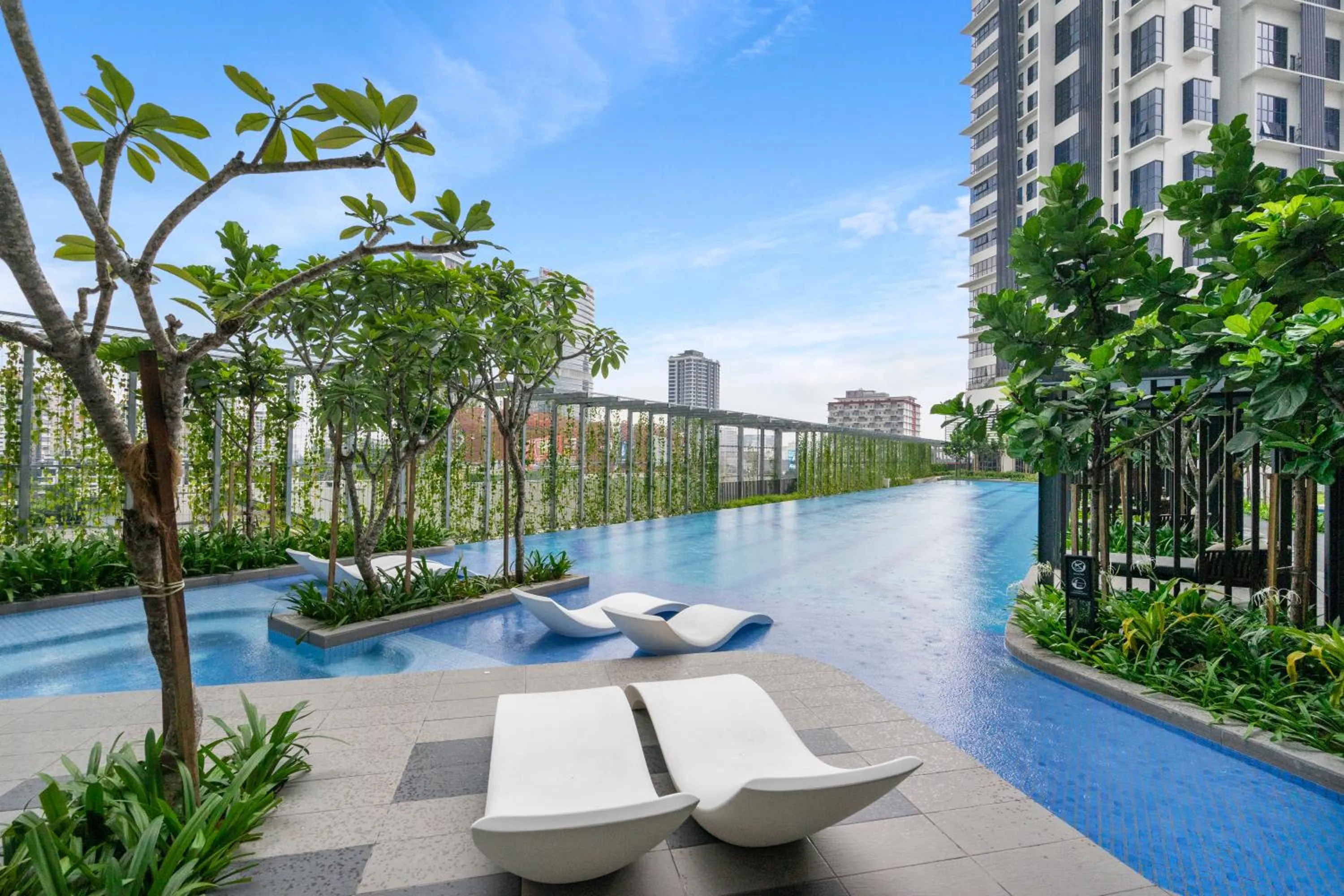 Swimming pool in HighPark Suites in Petaling Jaya, Kelana Jaya by Plush