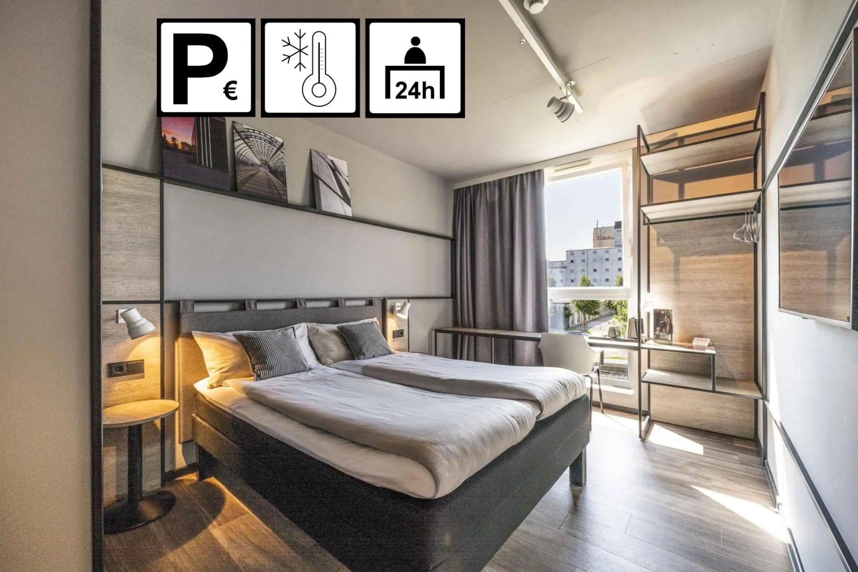 Bedroom, Bed in ibis Wels