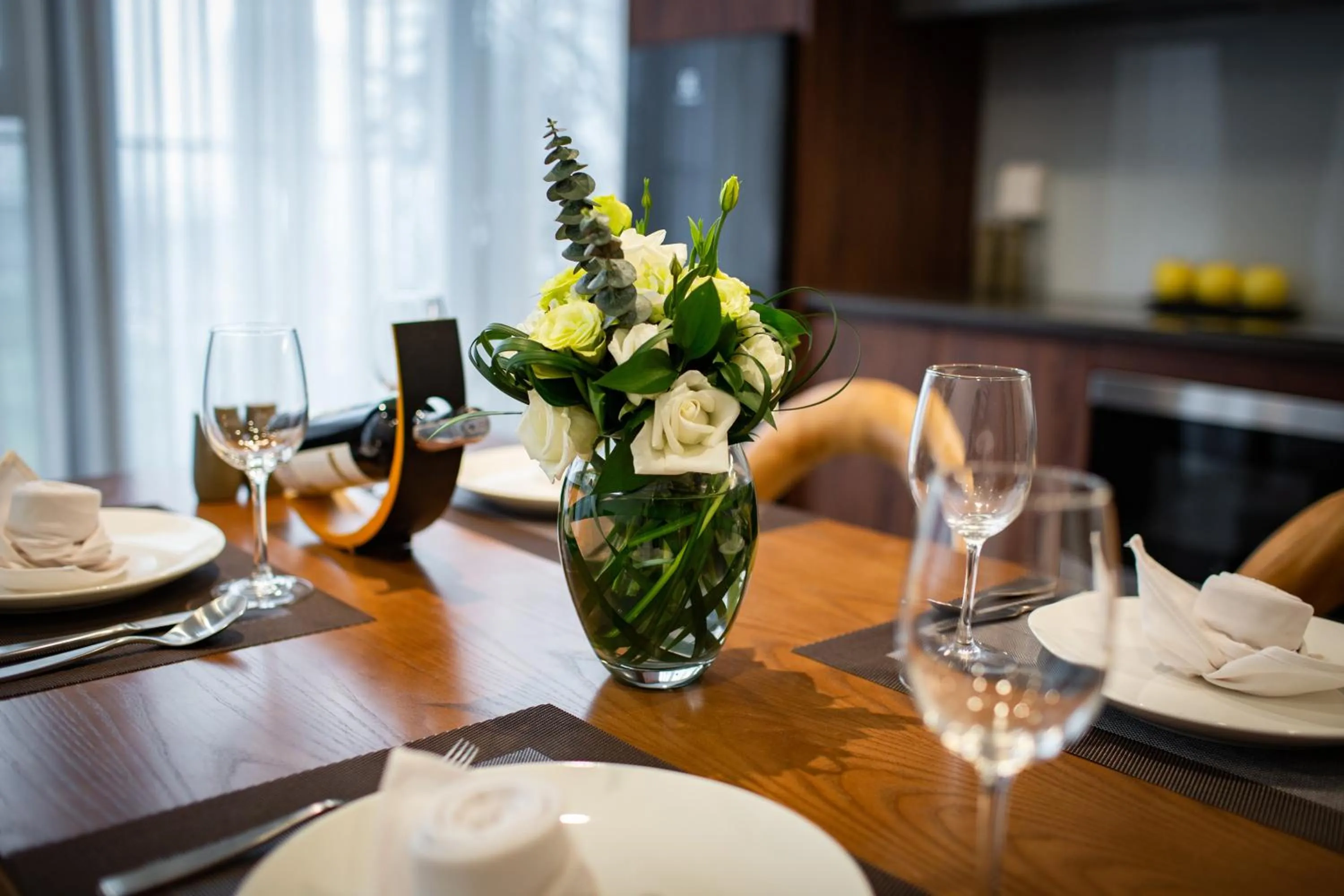 Dining area in PentStudio West Lake Hanoi