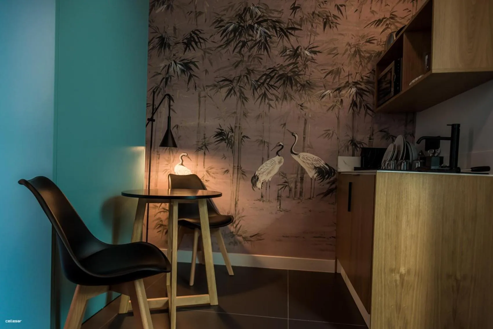 Dining area, Bed in Welldone Quality - Crystal pool