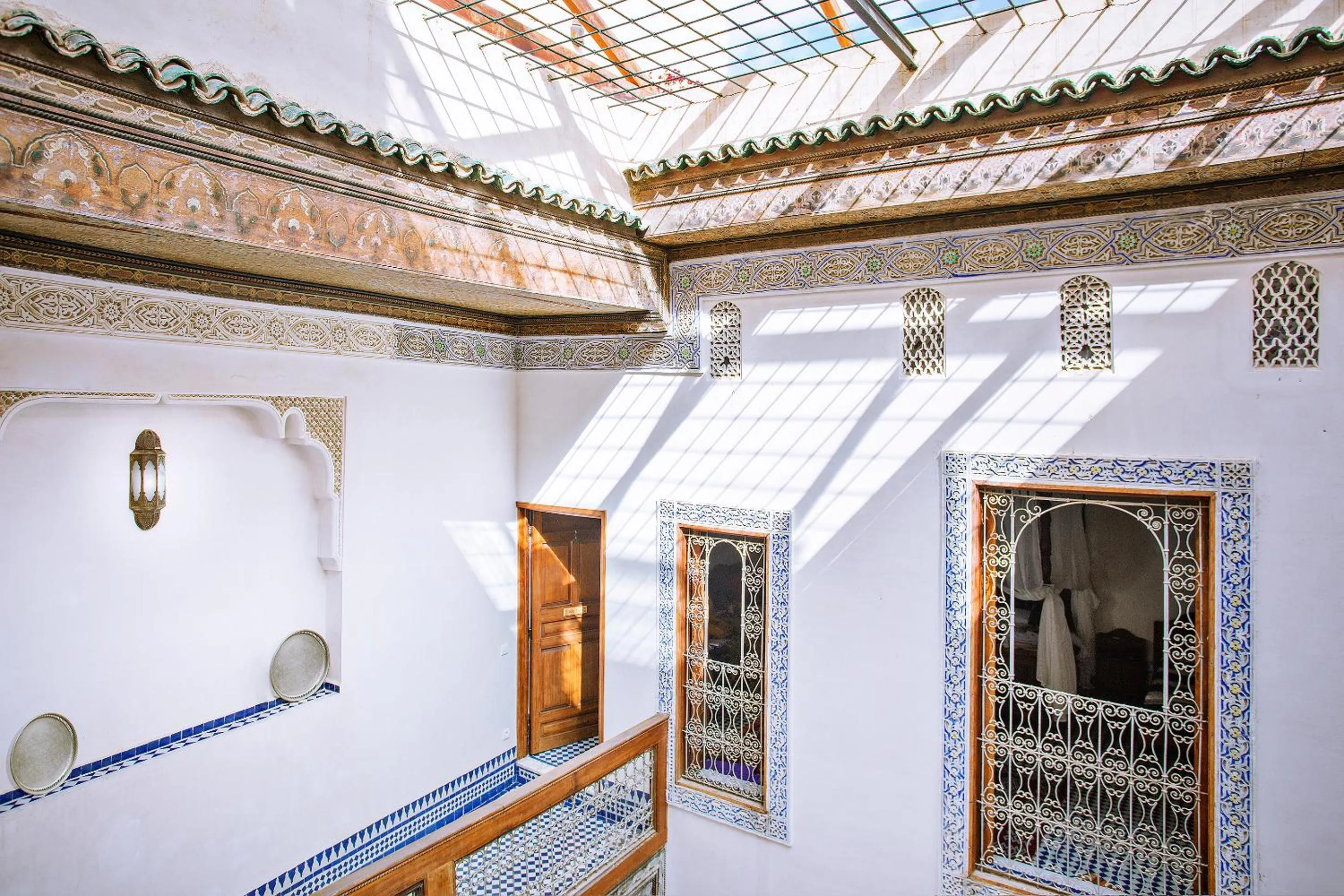 Balcony/Terrace, Bed in Dar Drissi