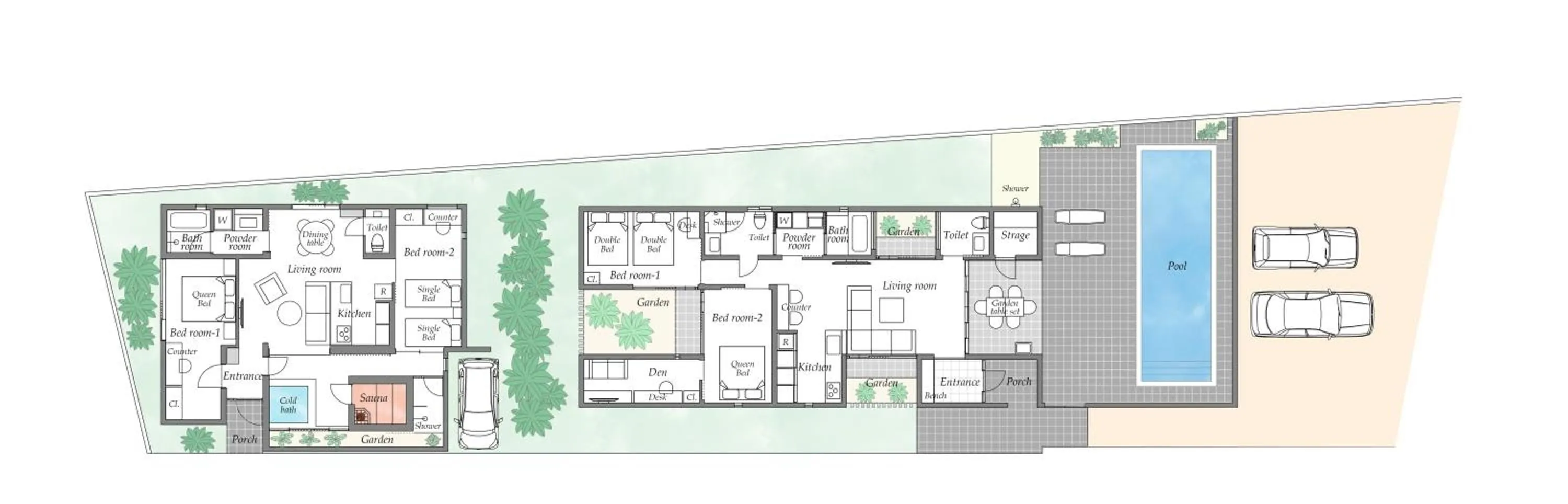 Floor plan in Villa Conte