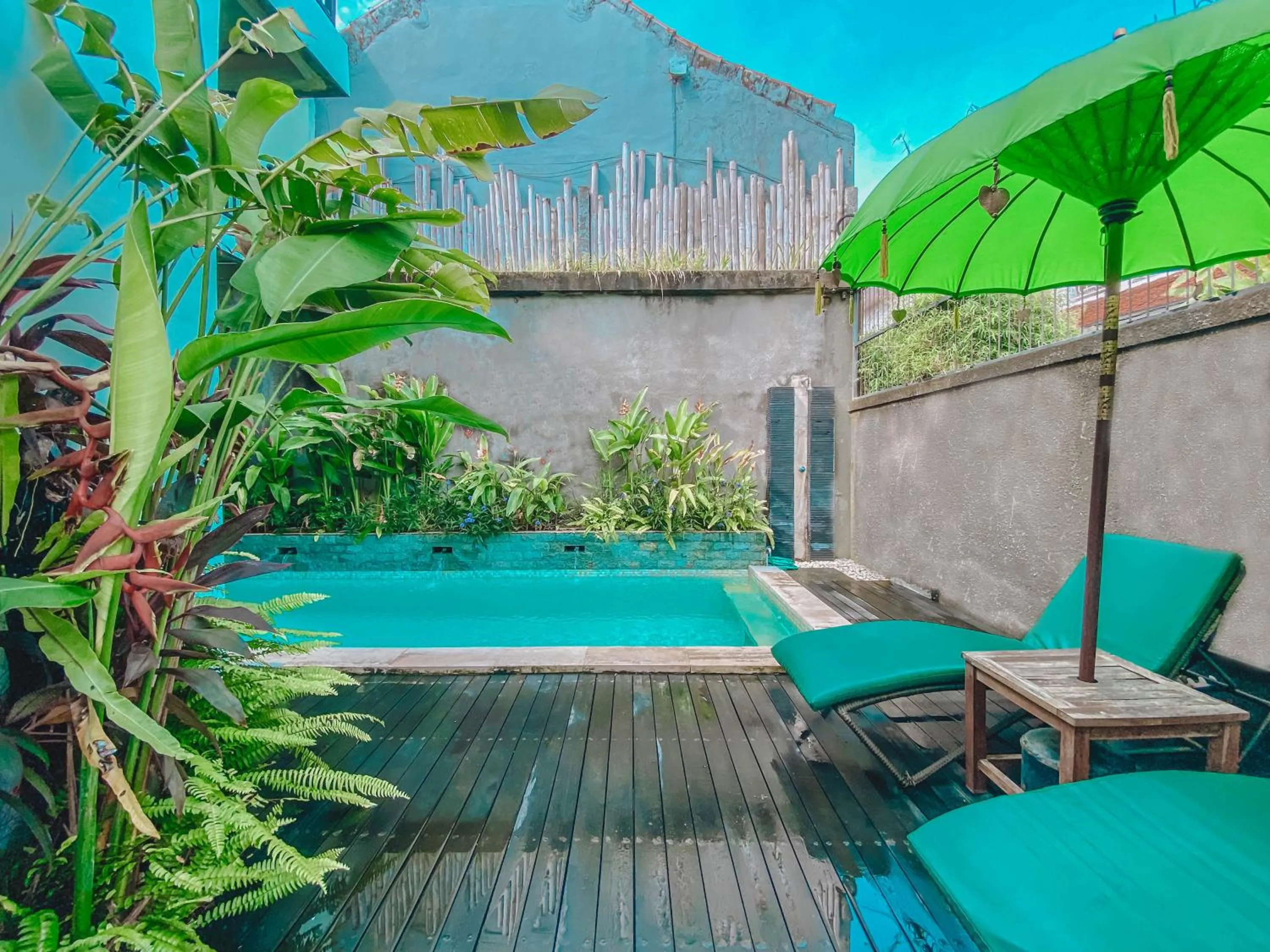 Seating area in The Green Home Bali