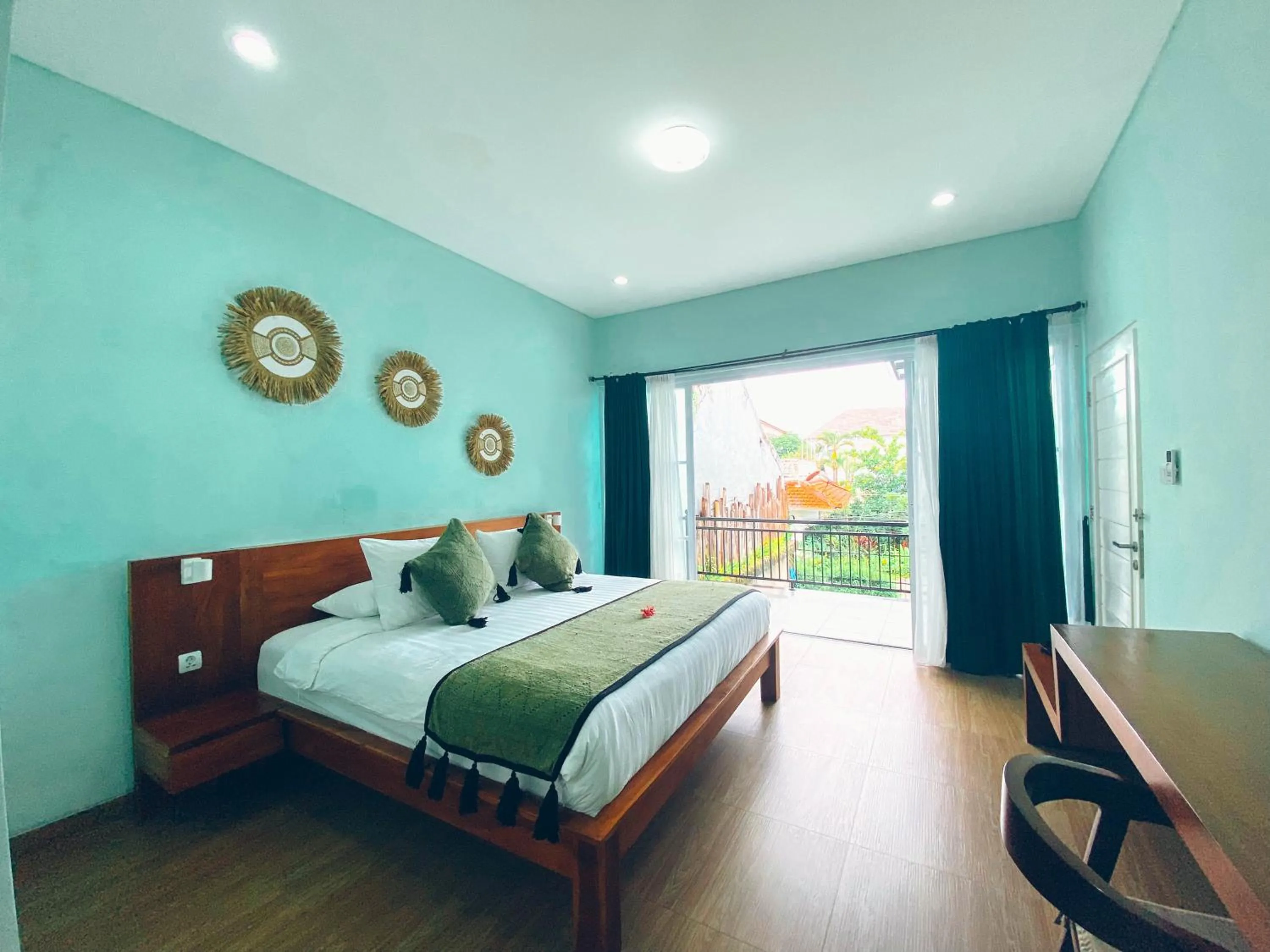 Bedroom, Bed in The Green Home Bali