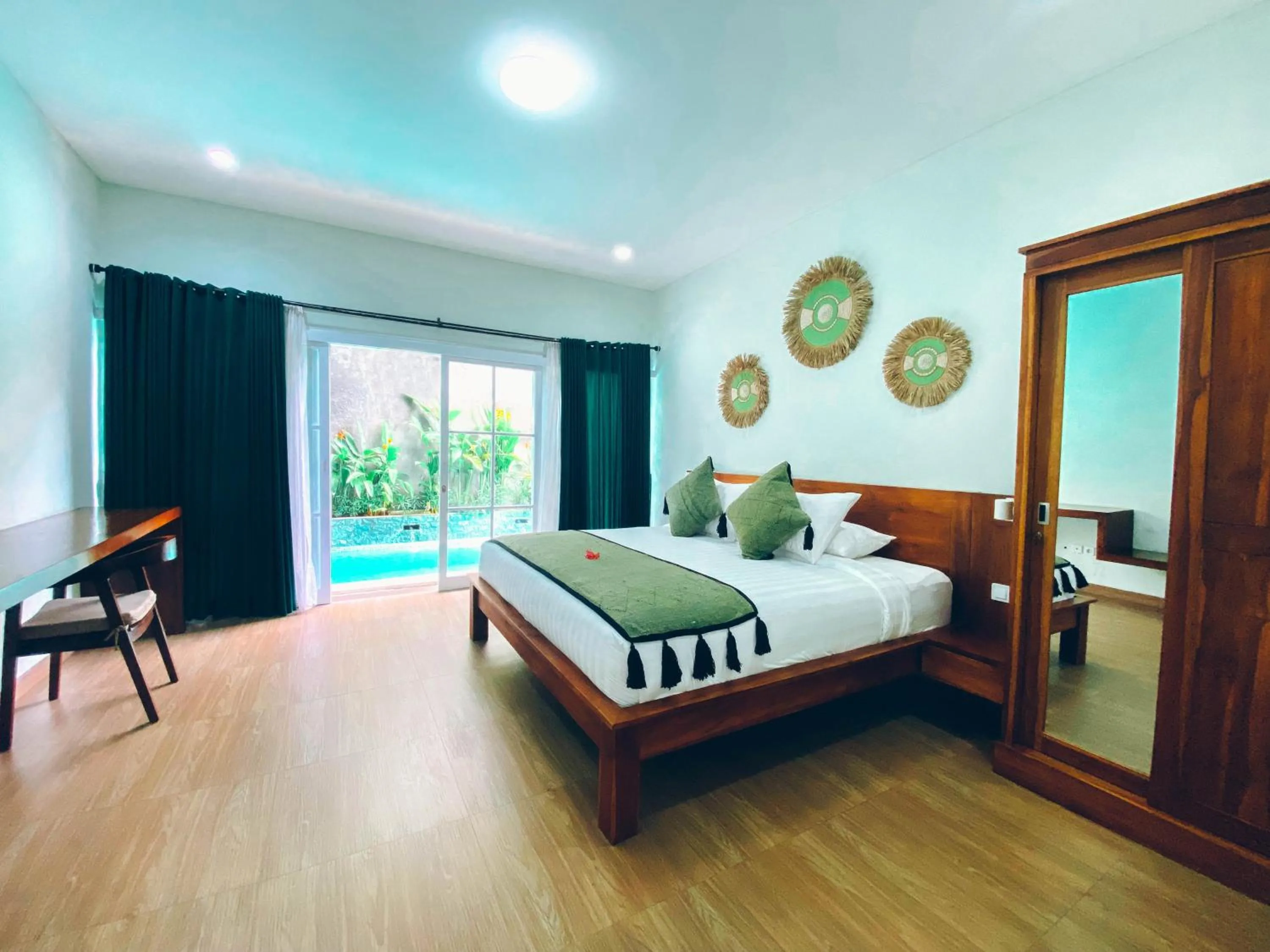Bedroom, Bed in The Green Home Bali