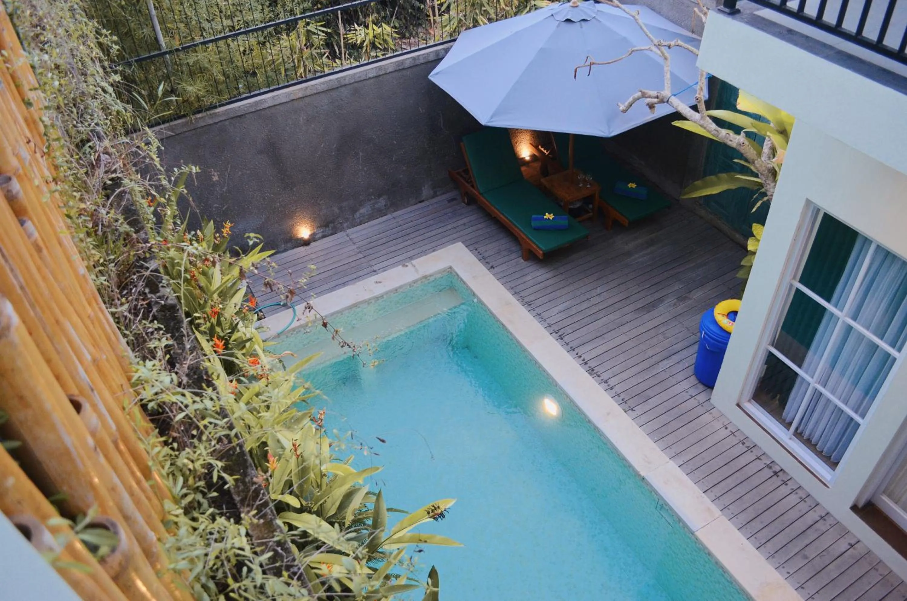 Pool view in The Green Home Bali