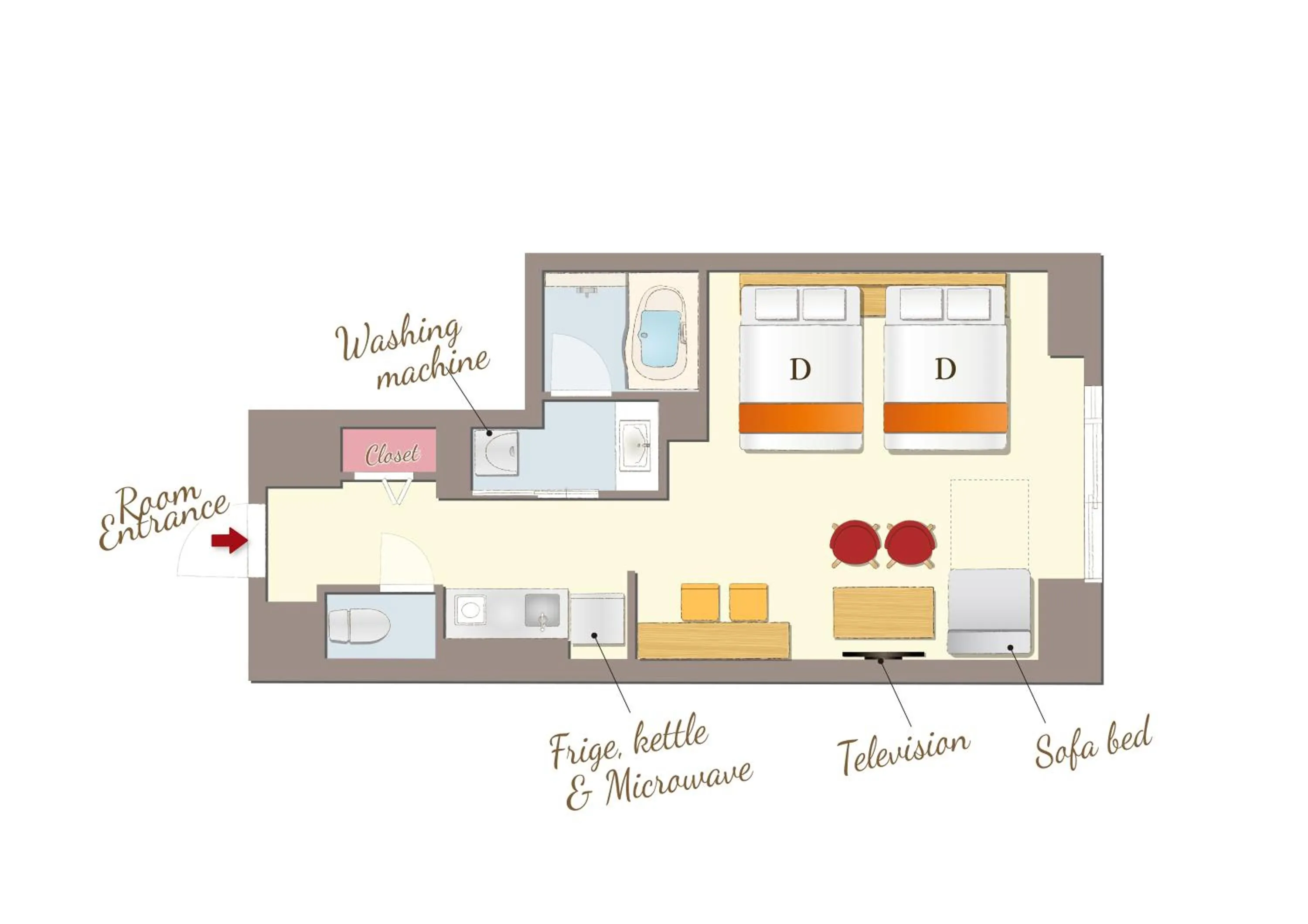 Floor plan in RESI STAY Nishijin