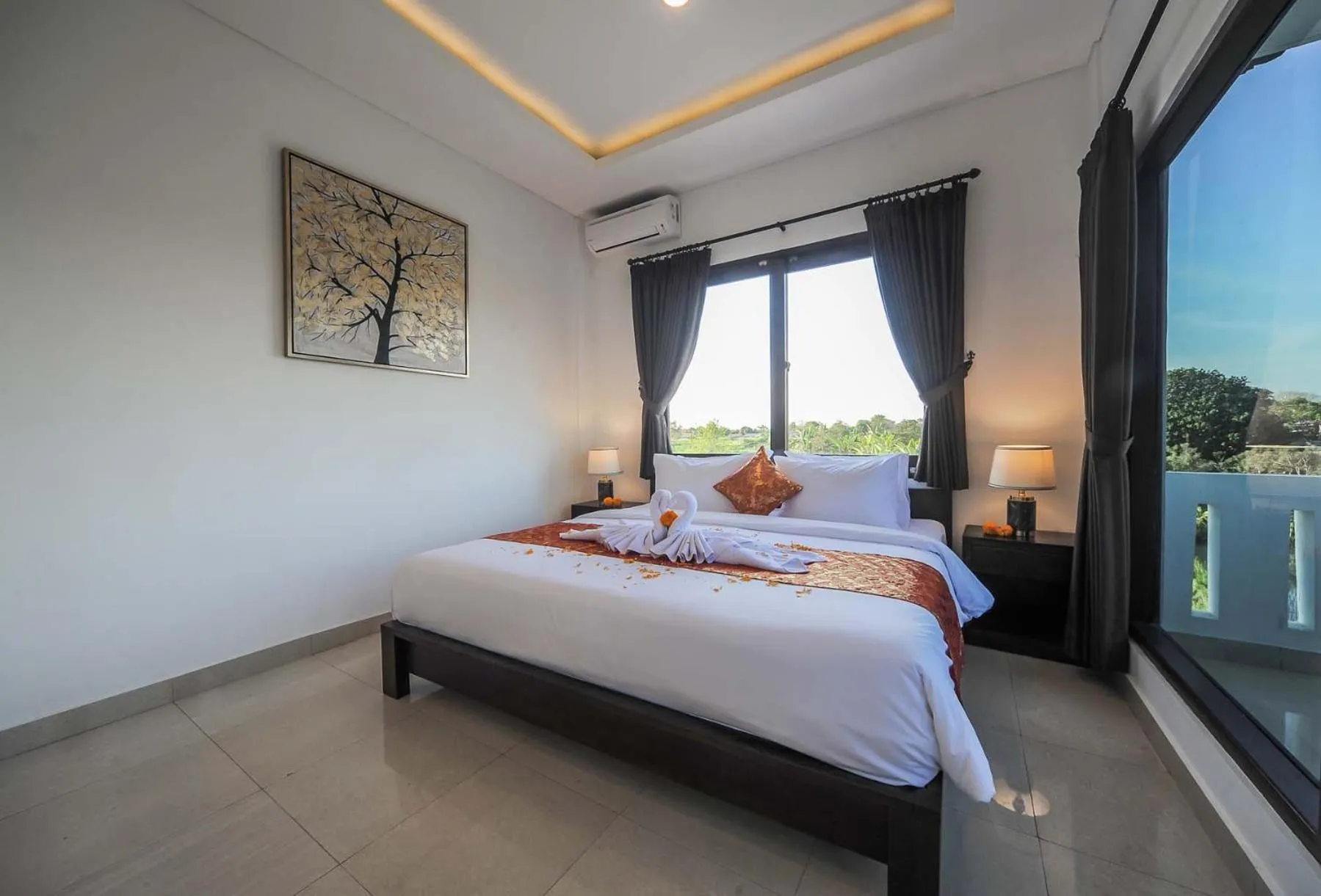 Bed in Villa Rindik Sanur