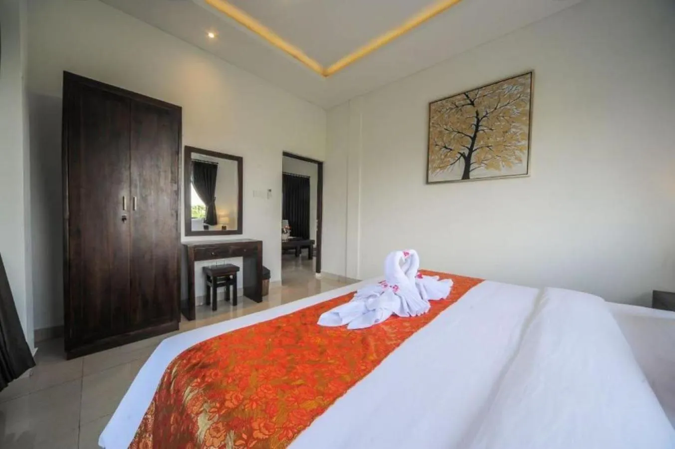 Bedroom, Bed in Villa Rindik Sanur