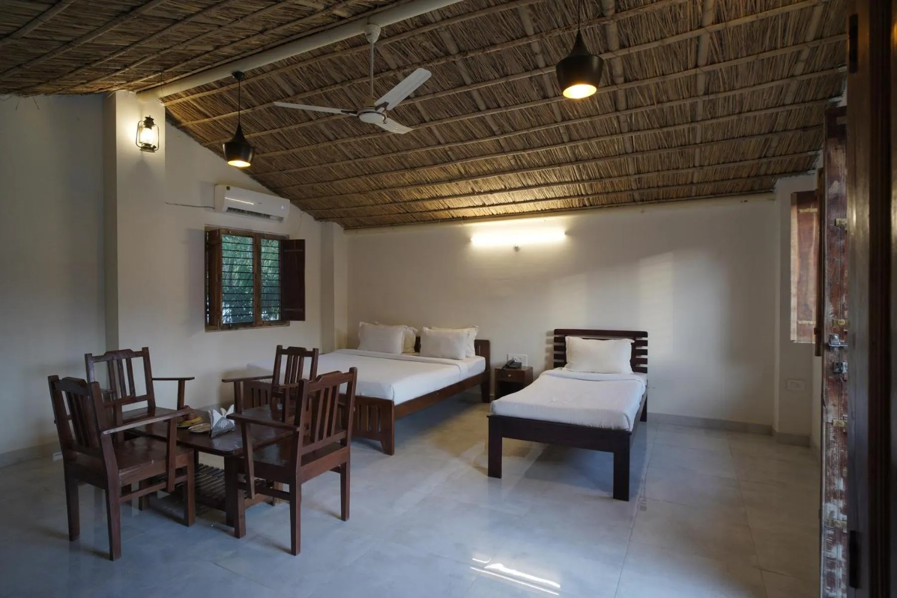 Bed in Amar Bagh Resort