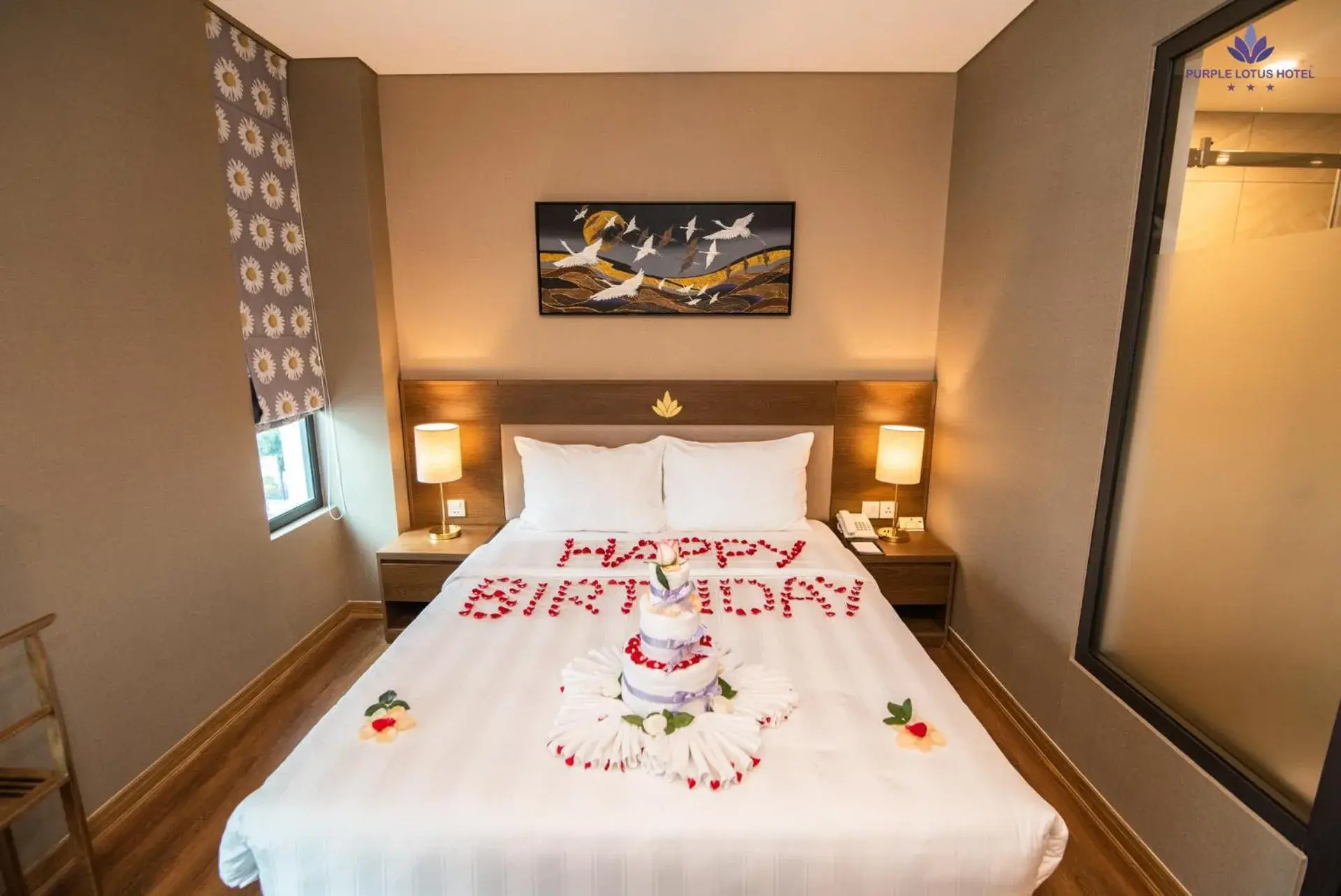 Bed in Purple Lotus Hotel Bed in Purple Lotus Hotel