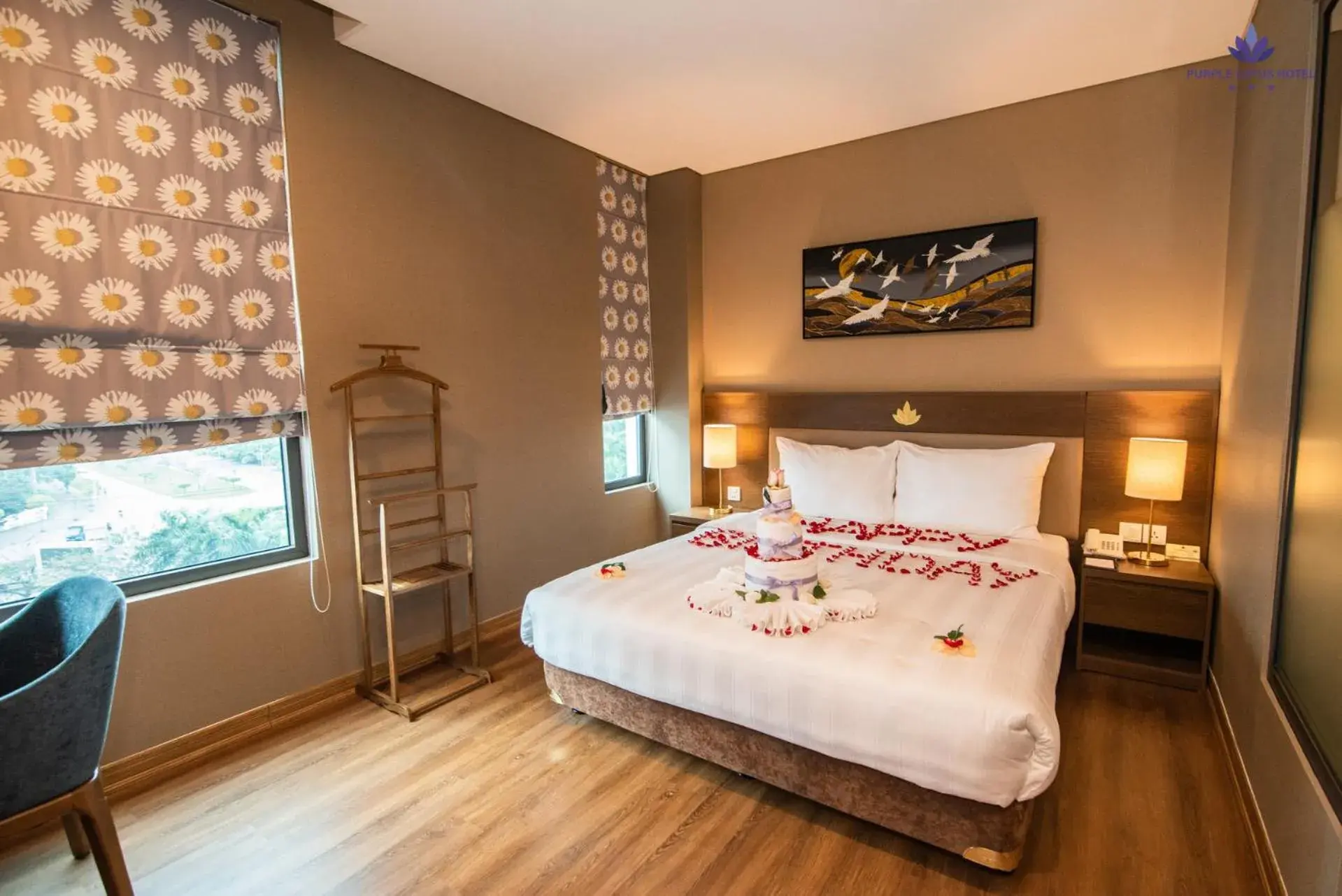 Bed in Purple Lotus Hotel Bed in Purple Lotus Hotel