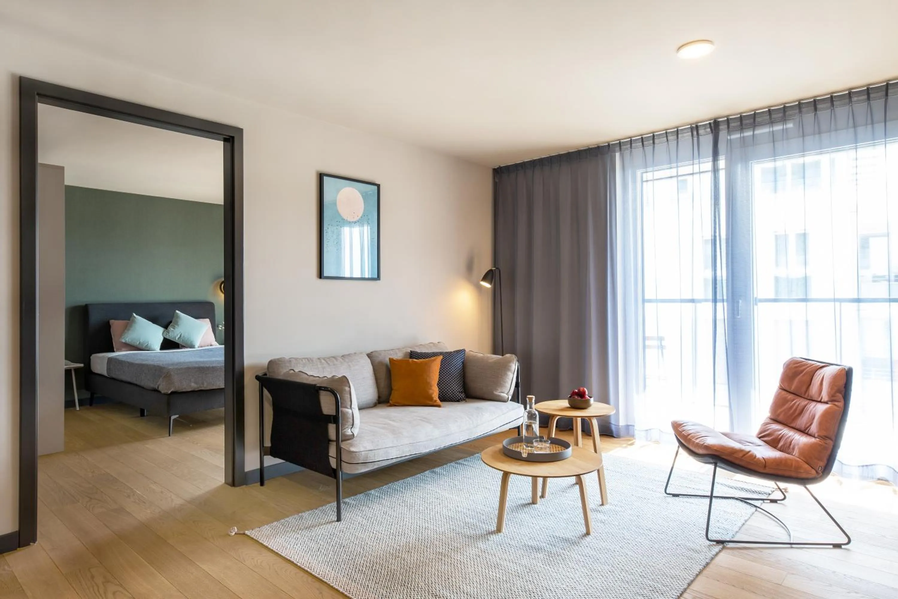 Photo of the whole room, Bed in ipartment Böblingen Sindelfingen