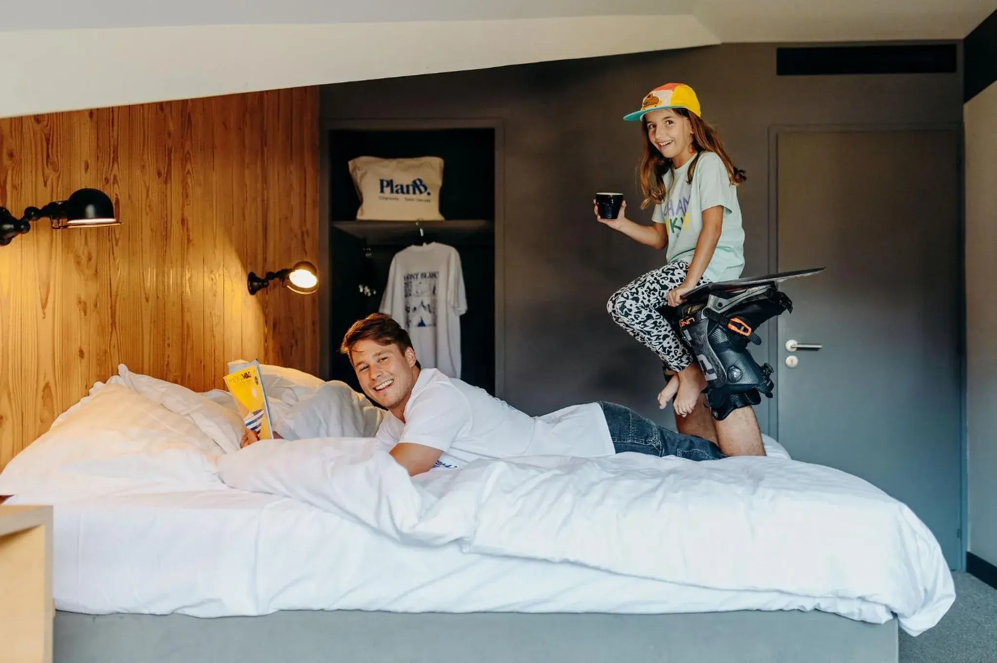 Bed in Plan B Hotel - Living Chamonix Bed in Plan B Hotel - Living Chamonix