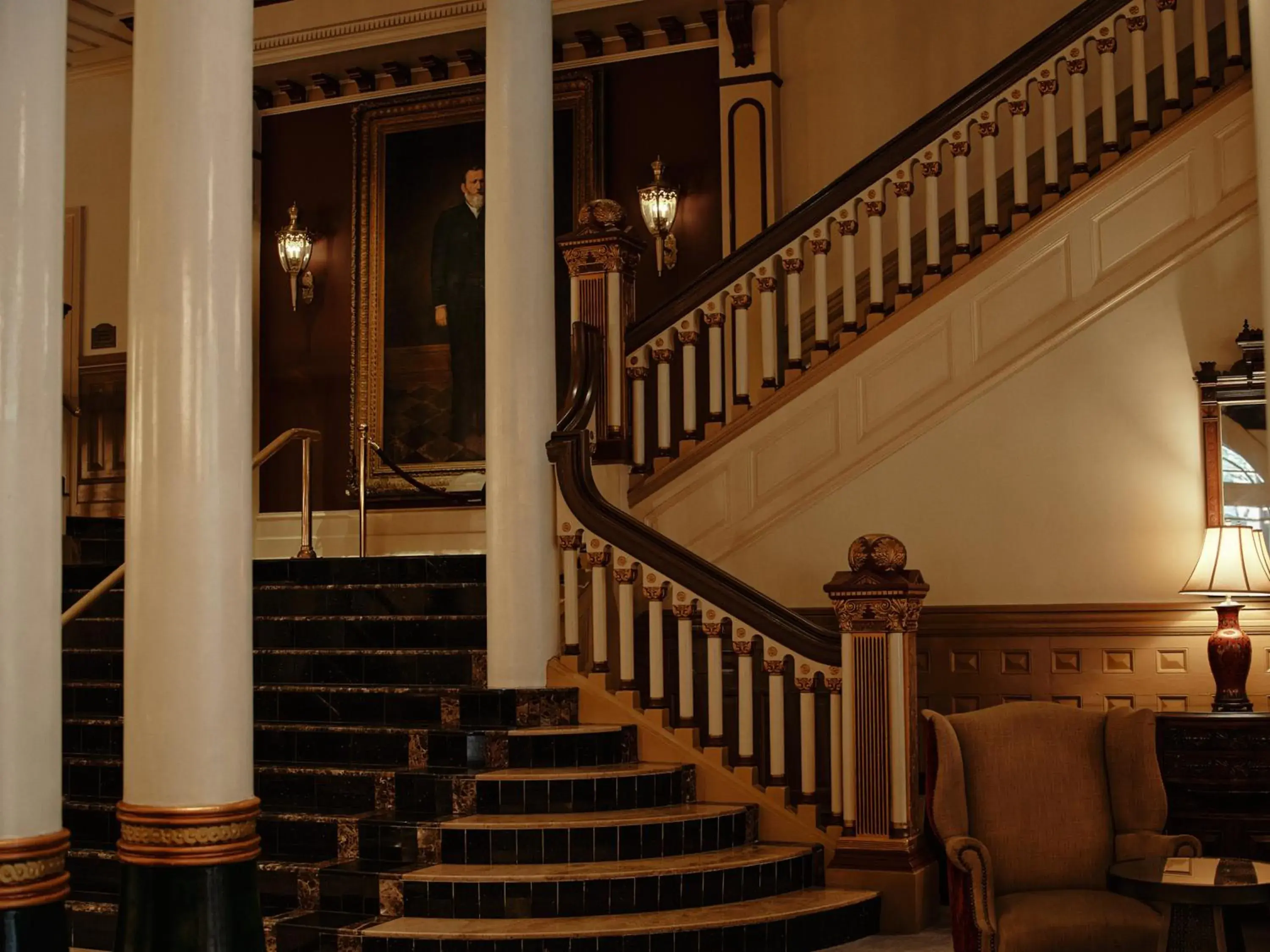 Lobby or reception in The Driskill Lobby or reception in The Driskill