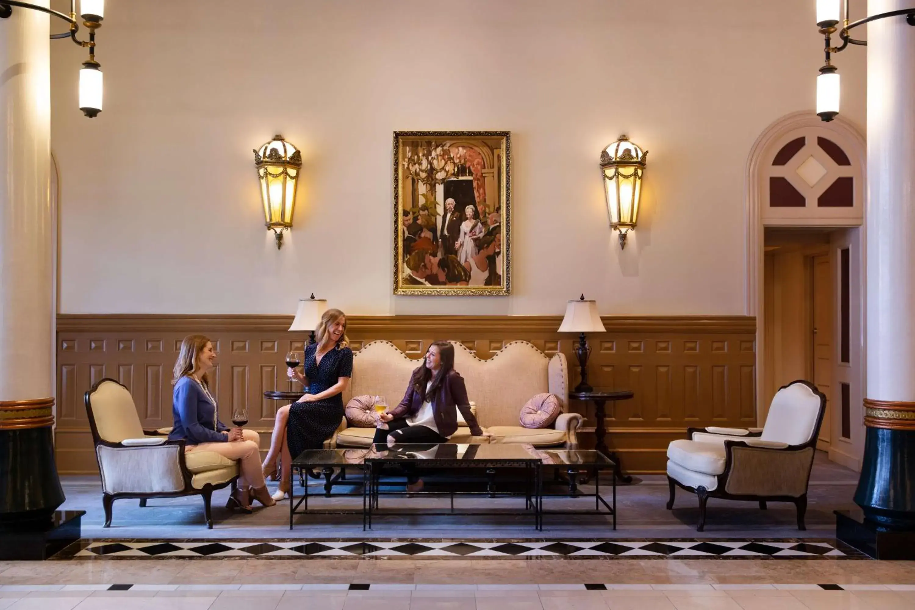Lobby or reception in The Driskill Lobby or reception in The Driskill