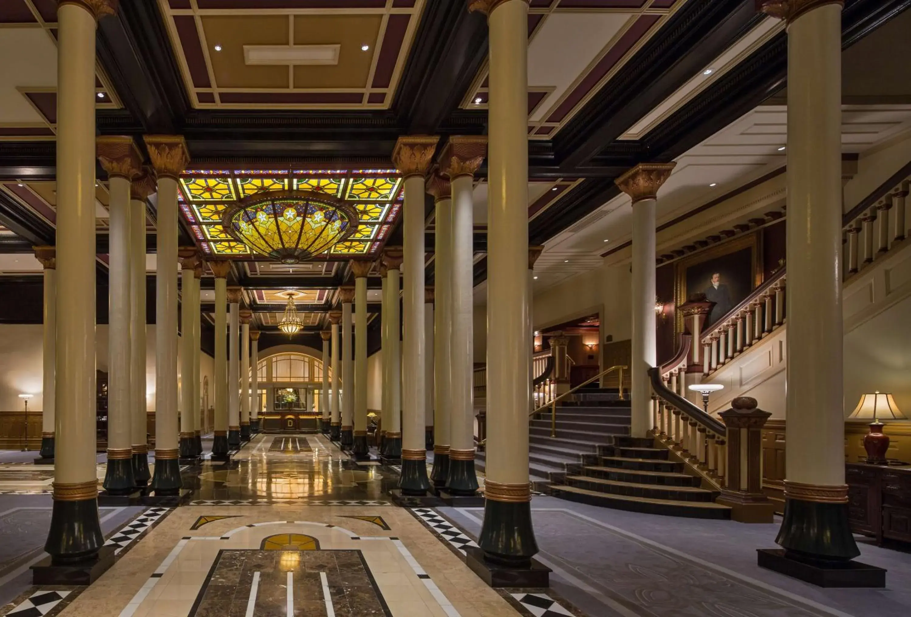 Lobby or reception in The Driskill Lobby or reception in The Driskill
