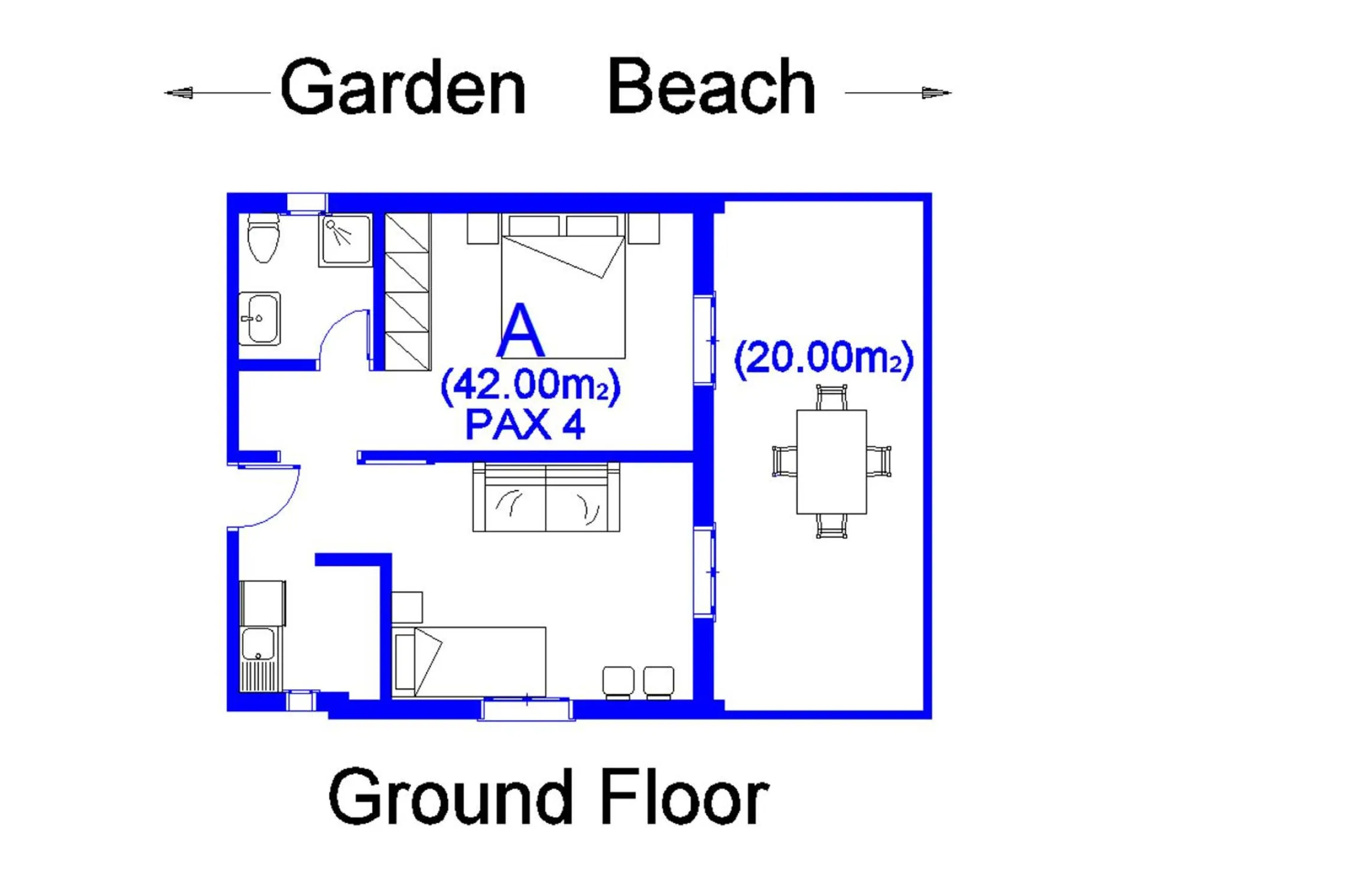 Floor plan in Zarkadis Beach Apartments