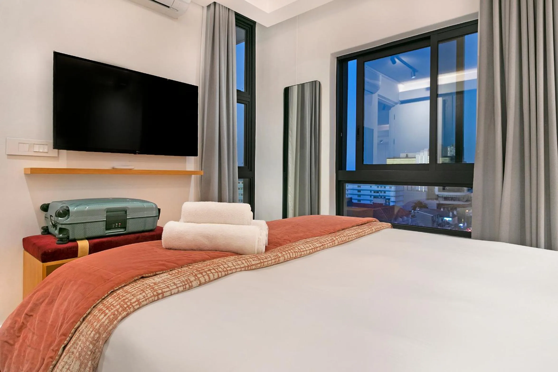 Bedroom, Bed in Latitude Aparthotel by Totalstay