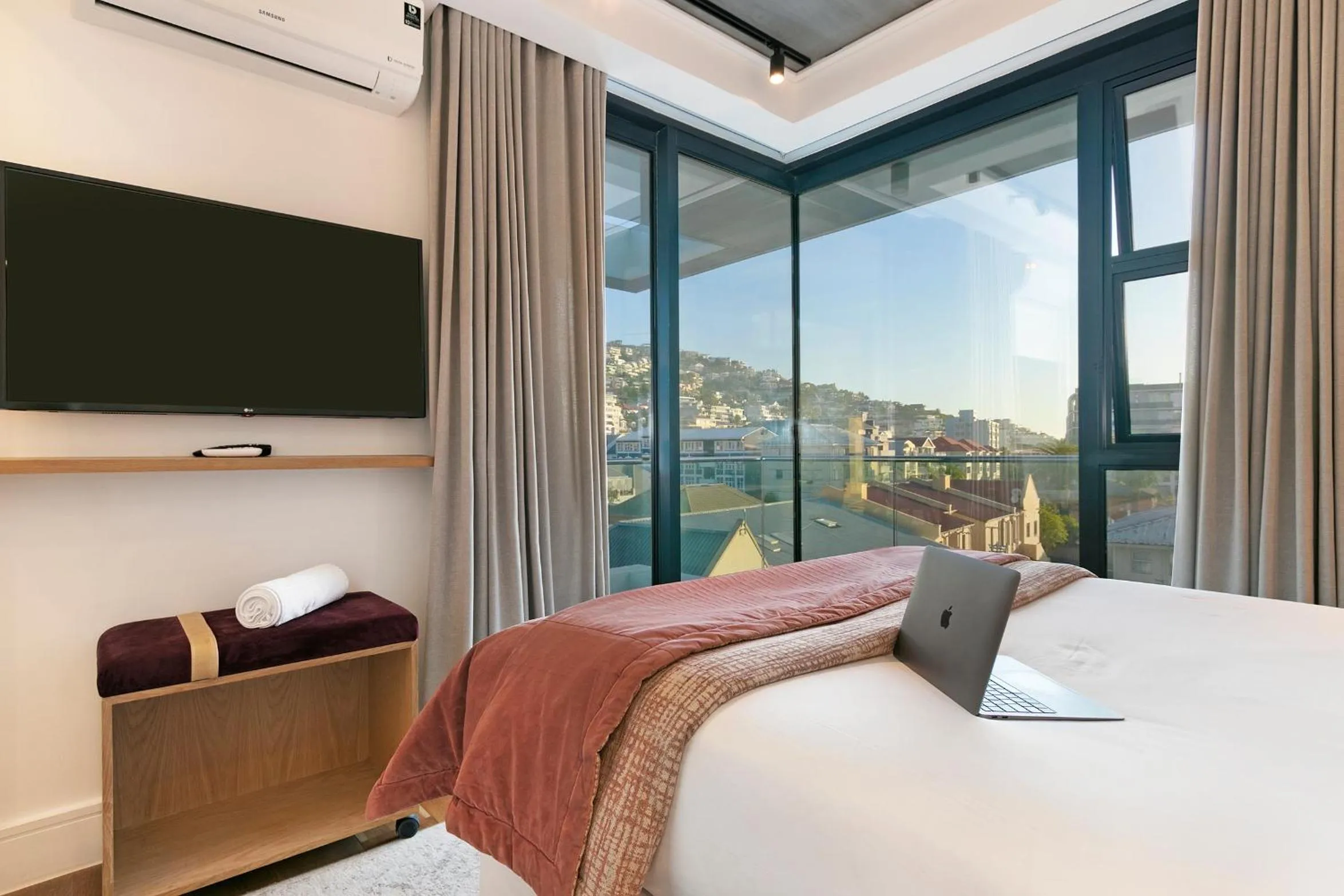 Bedroom, Bed in Latitude Aparthotel by Totalstay