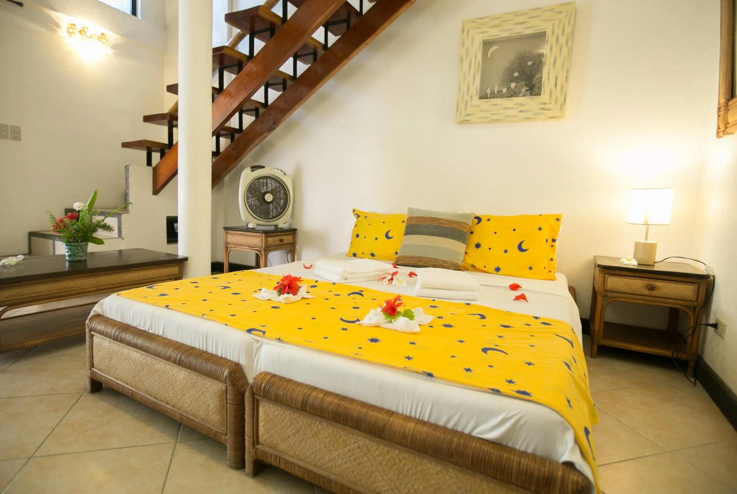 Bed in Dolphin House Resort Moalboal