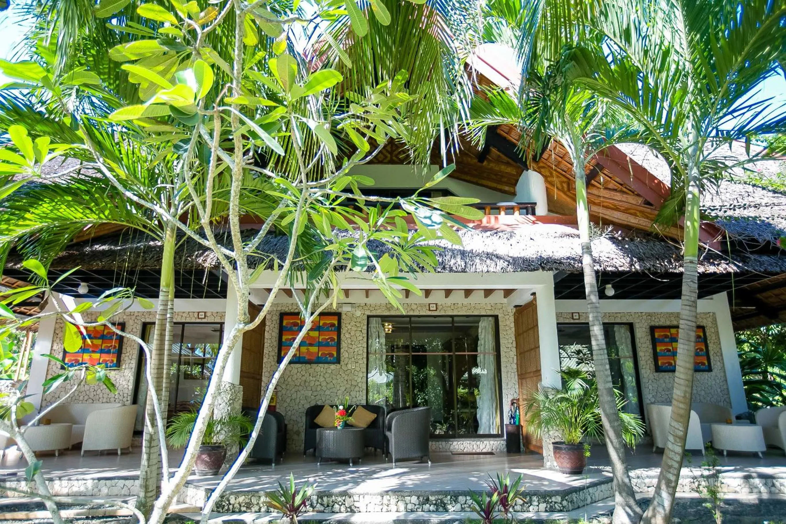 Garden view in Dolphin House Resort Moalboal