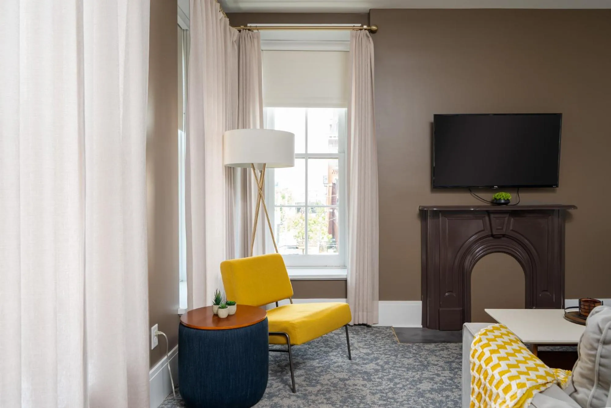 Living room in Hancock House