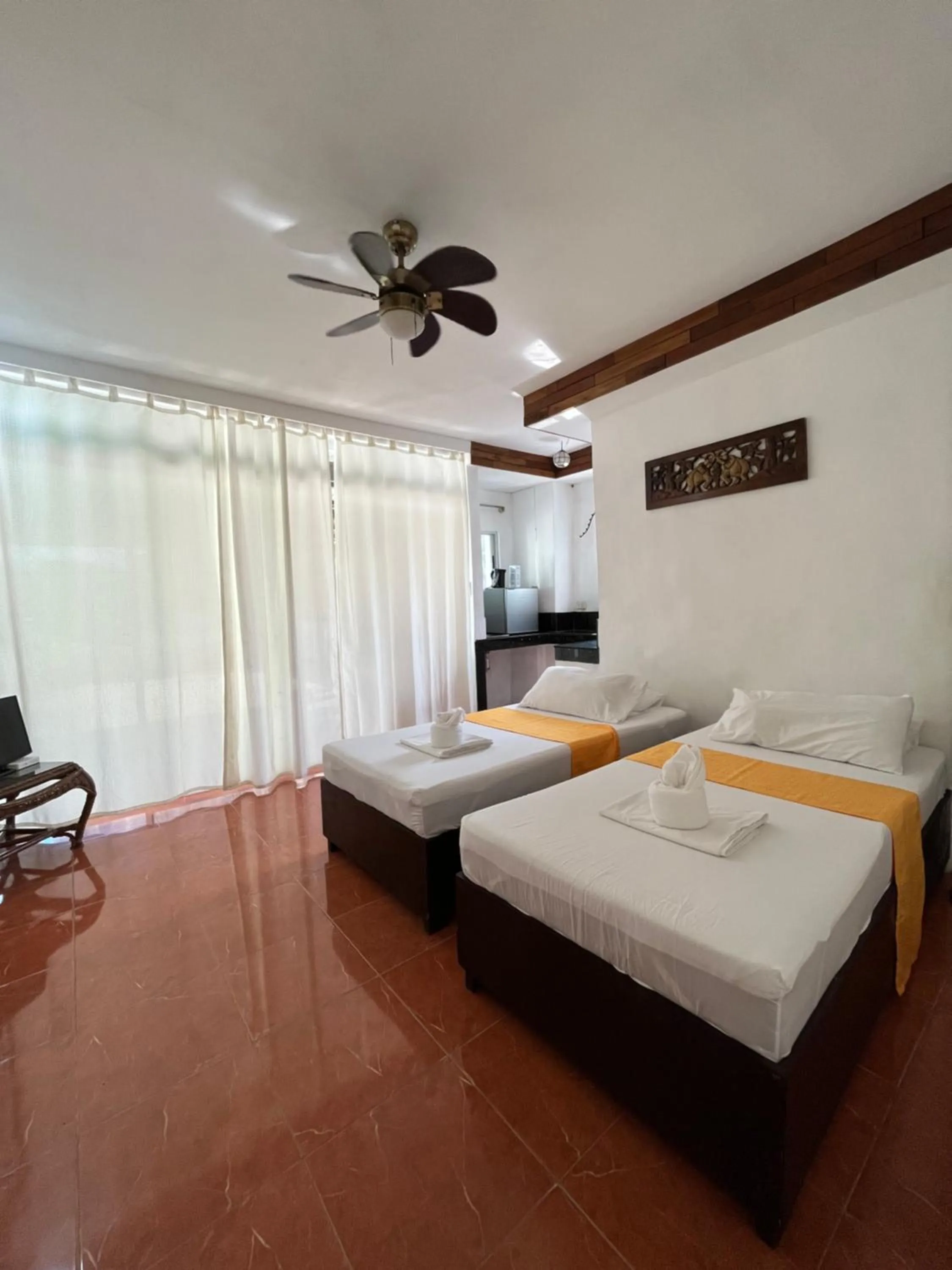 Bed in Boracay Ocean Bay Hotel