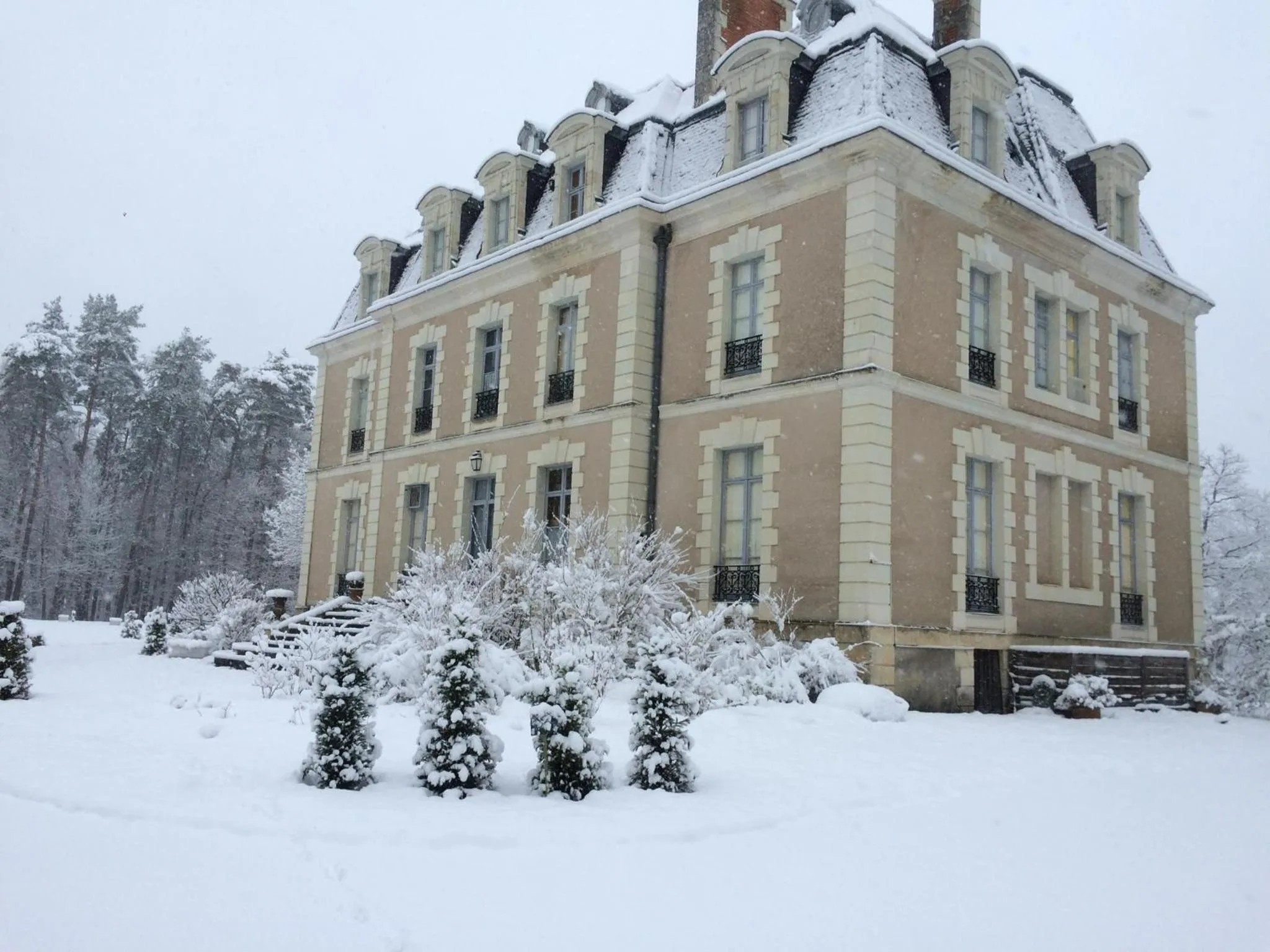View (from property/room) in Château des Essards avec piscine et jacuzzi