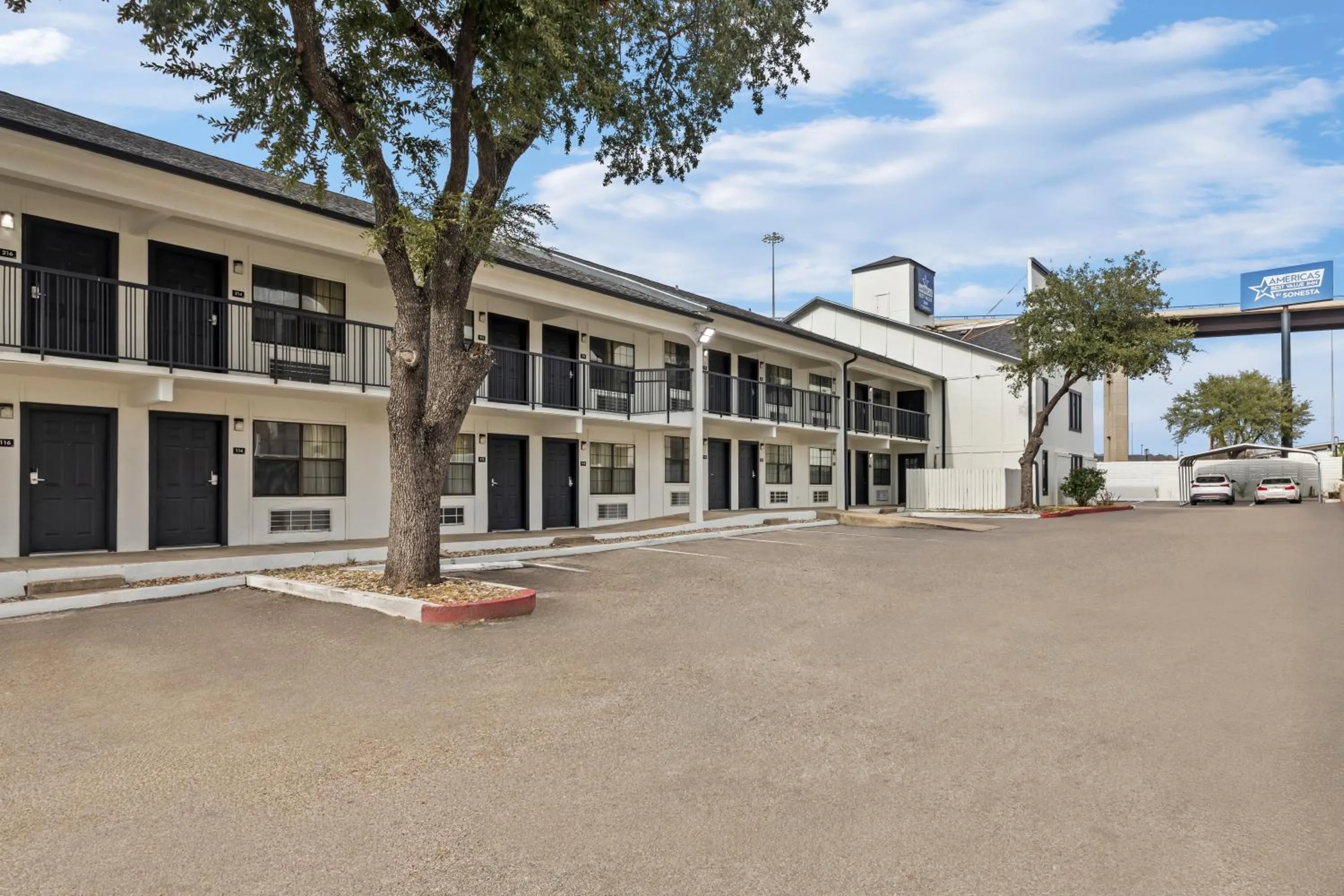 Property building in Americas Best Value Inn Austin