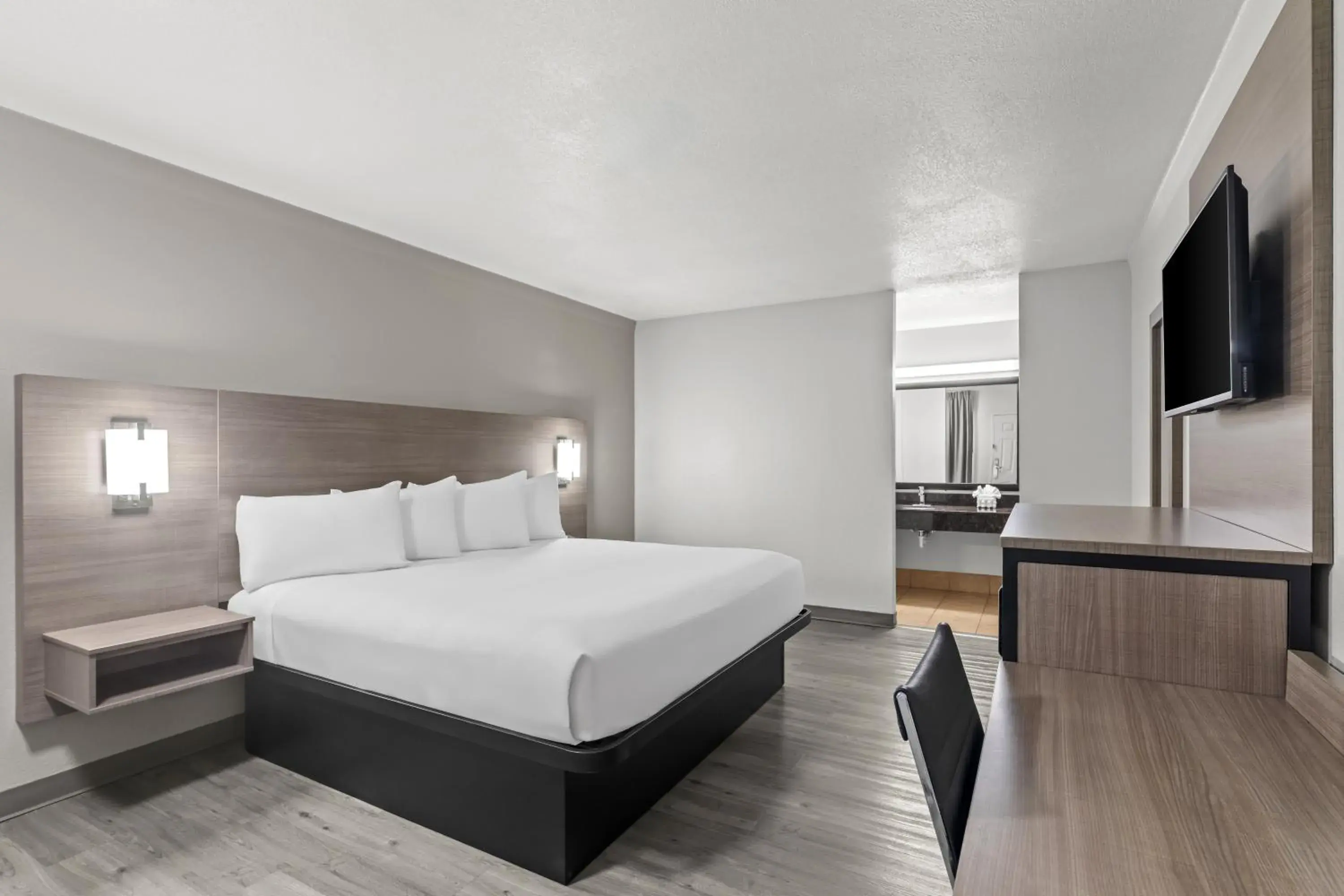 Bedroom, Bed in Americas Best Value Inn Austin Bedroom, Bed in Americas Best Value Inn Austin