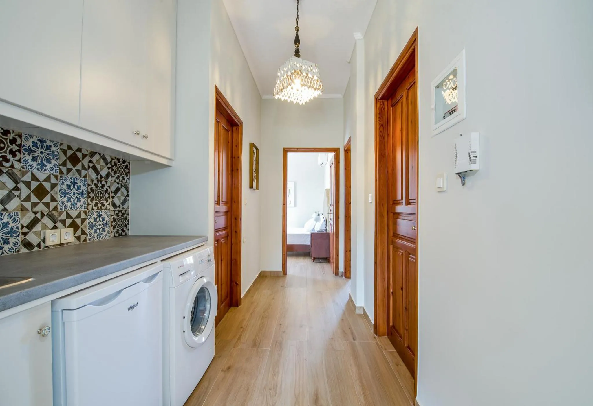 Kitchen or kitchenette in Villa Koutalas