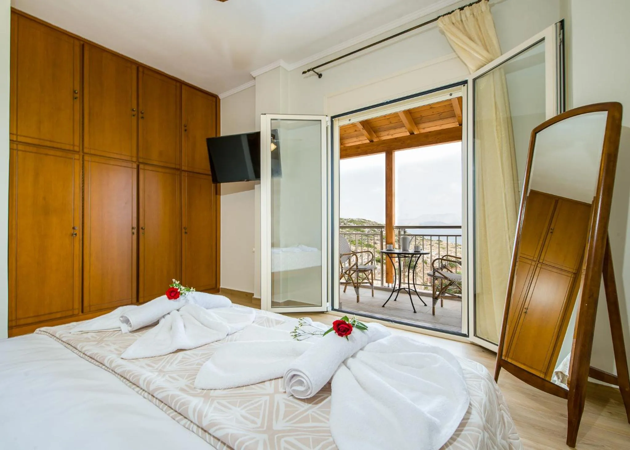 Bedroom, Bed in Villa Koutalas
