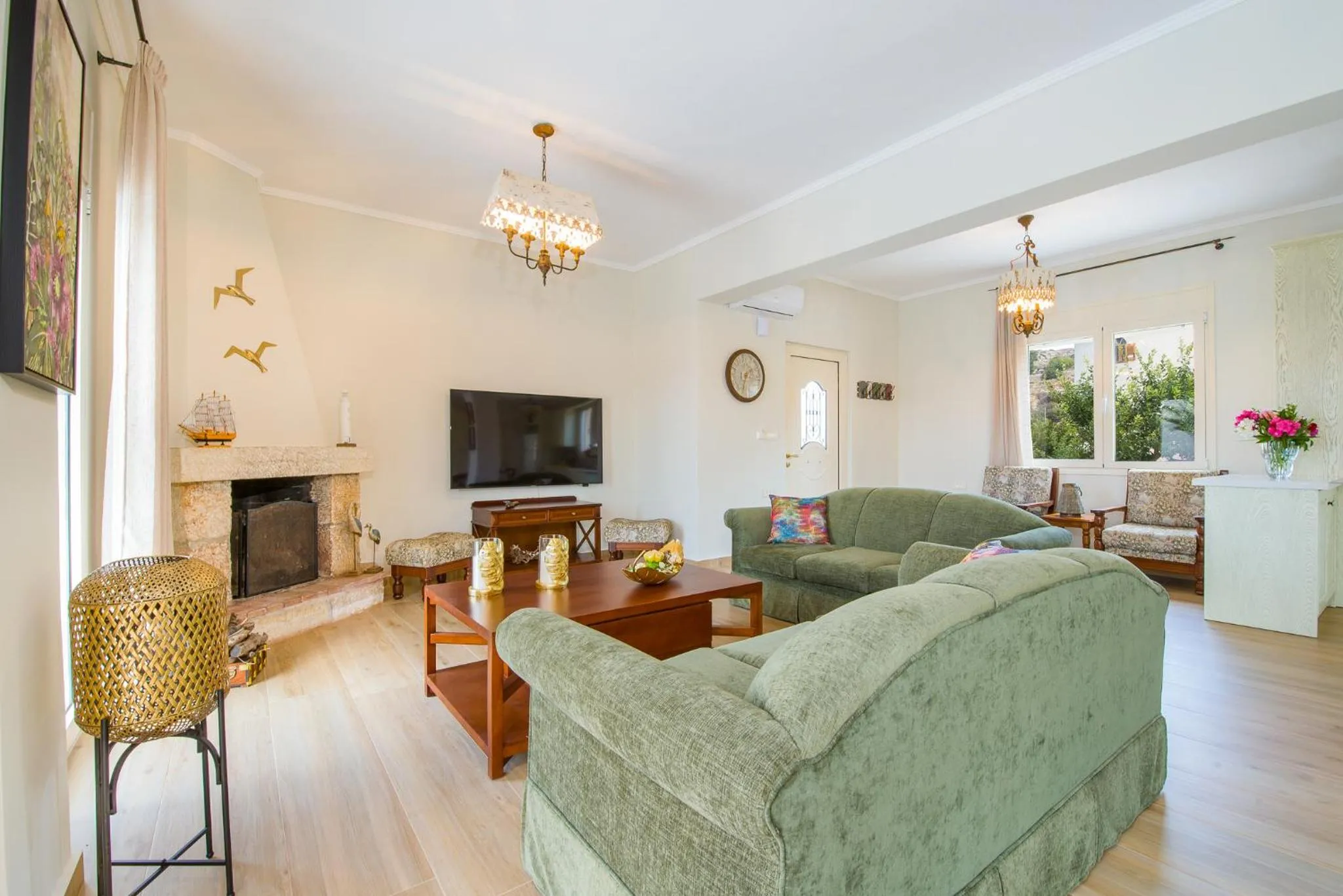 Living room in Villa Koutalas