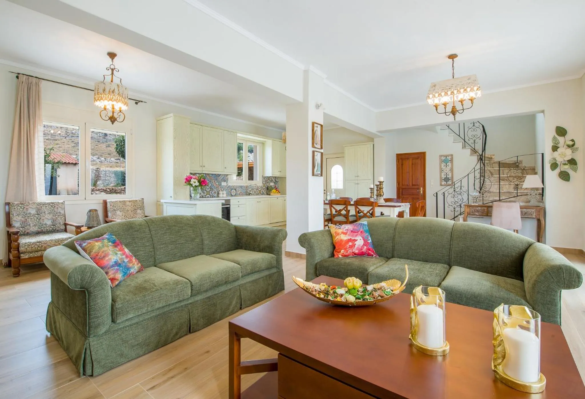 Living room in Villa Koutalas
