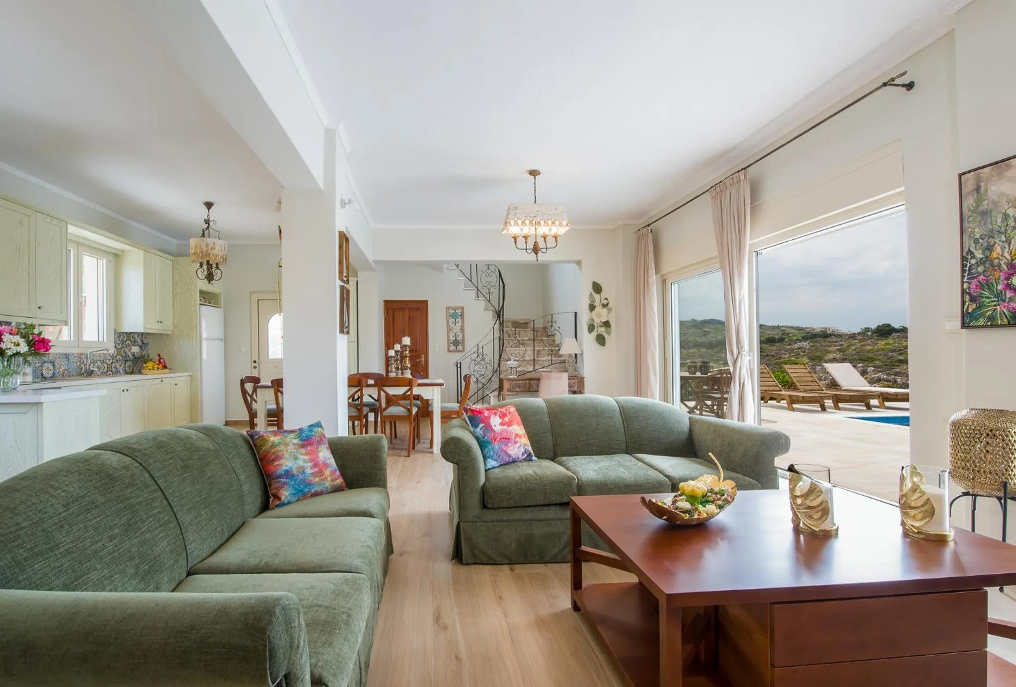 Living room in Villa Koutalas