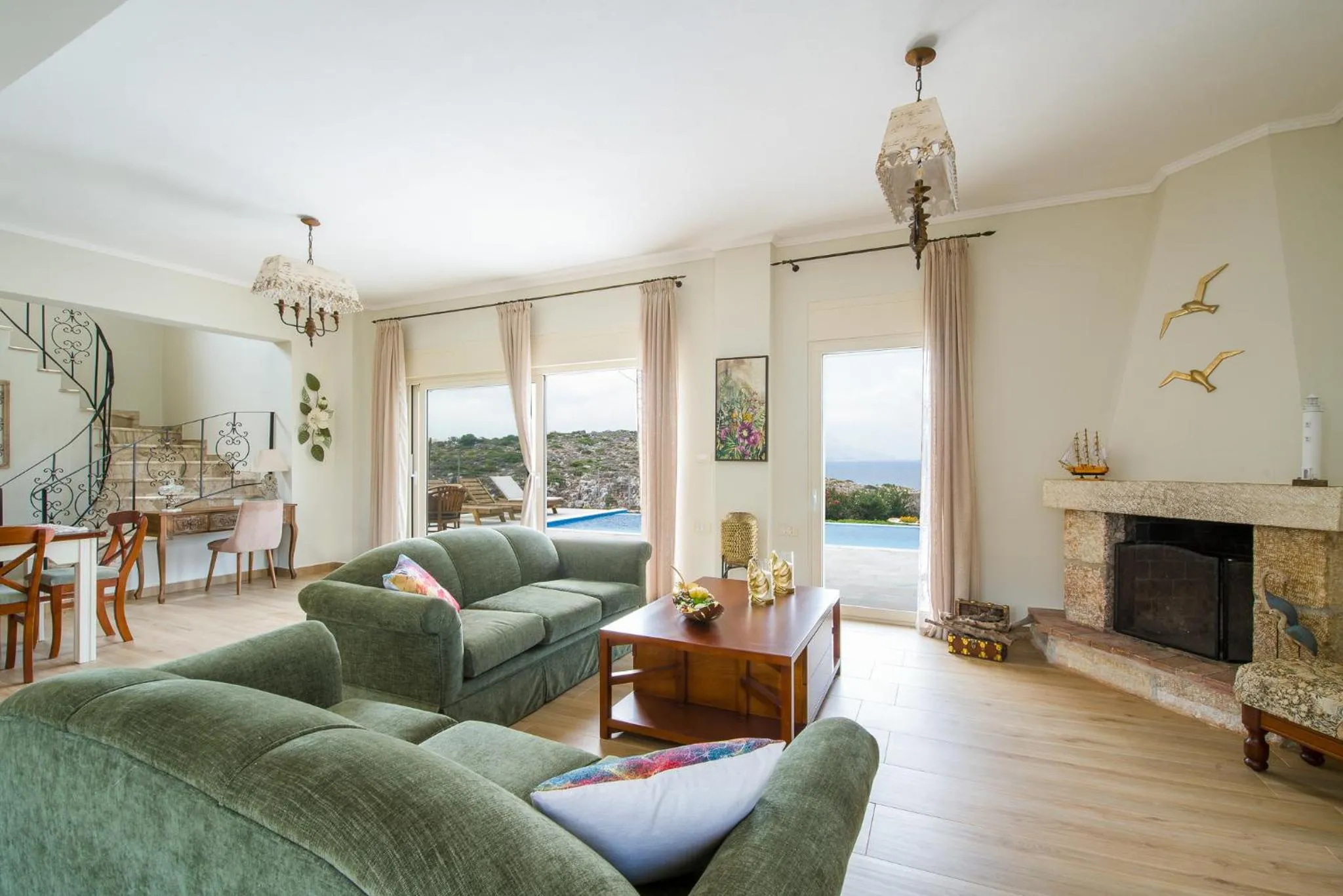 Living room in Villa Koutalas