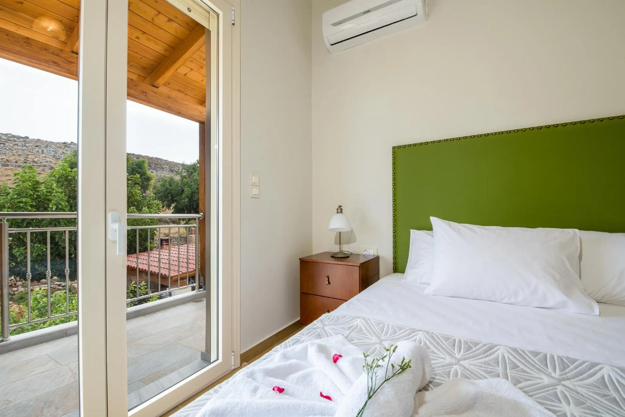 Bedroom, Bed in Villa Koutalas