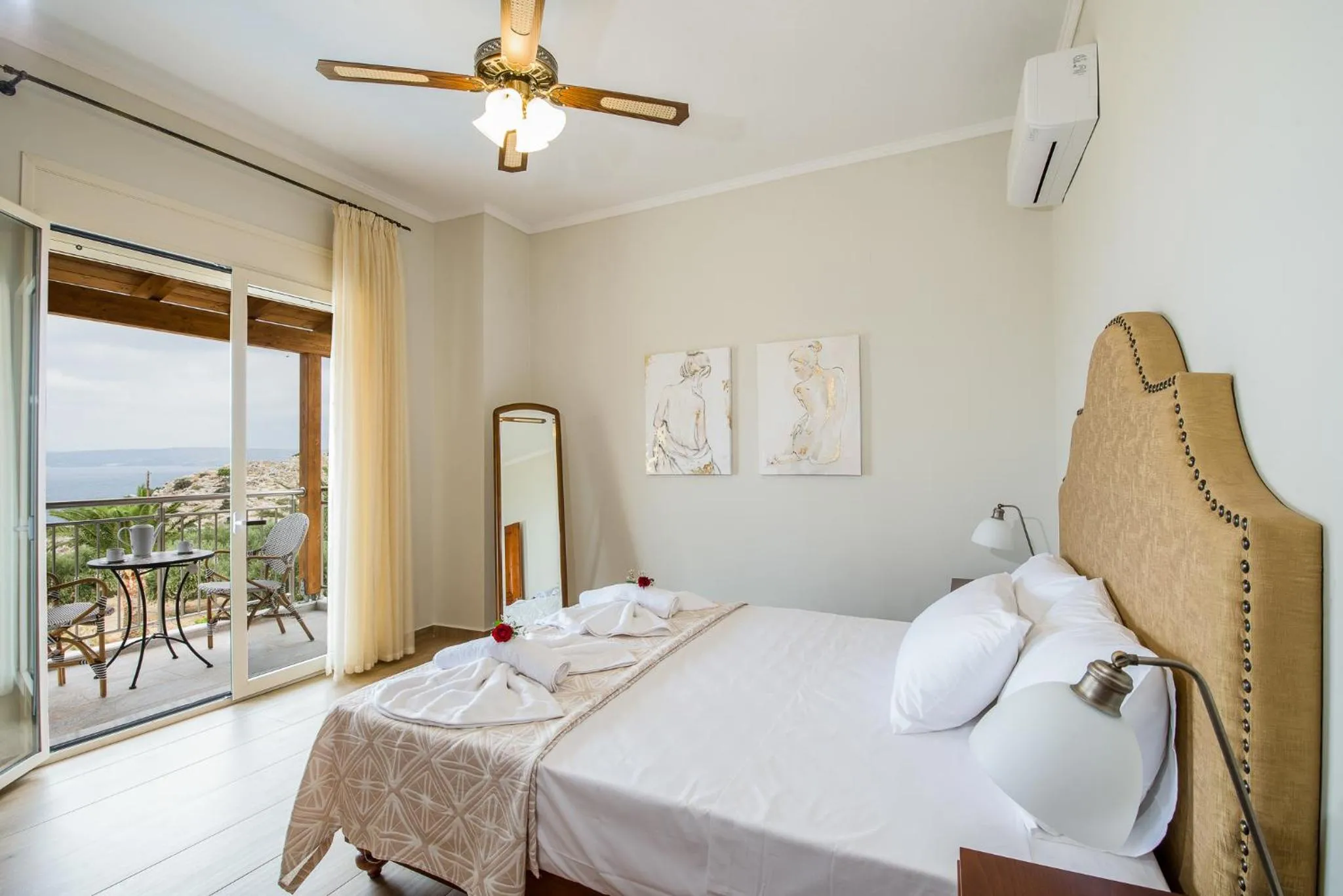 Bedroom, Bed in Villa Koutalas